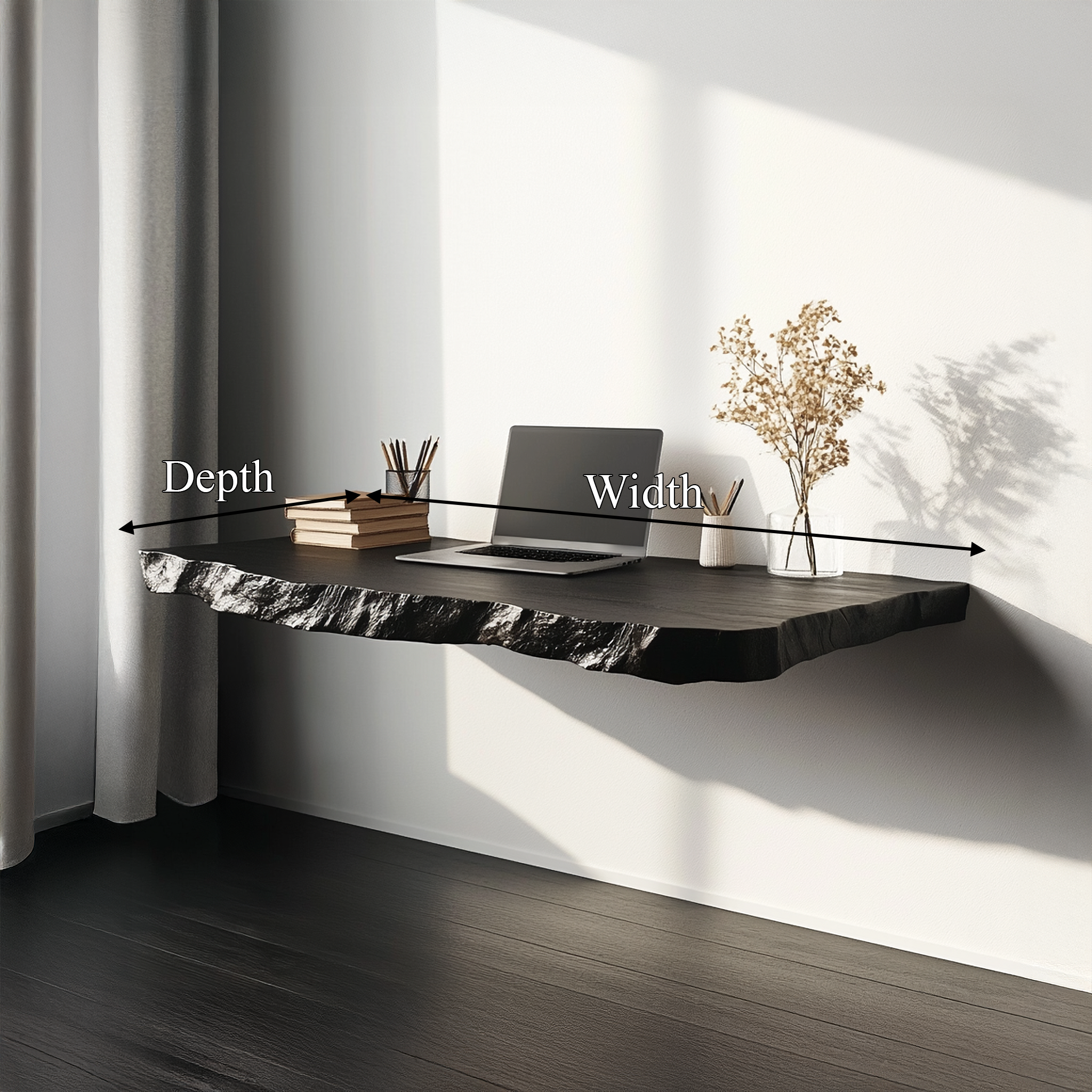 Rustic Computer Floating Desk For Home Office And Minimal Interior SINLSAFL470