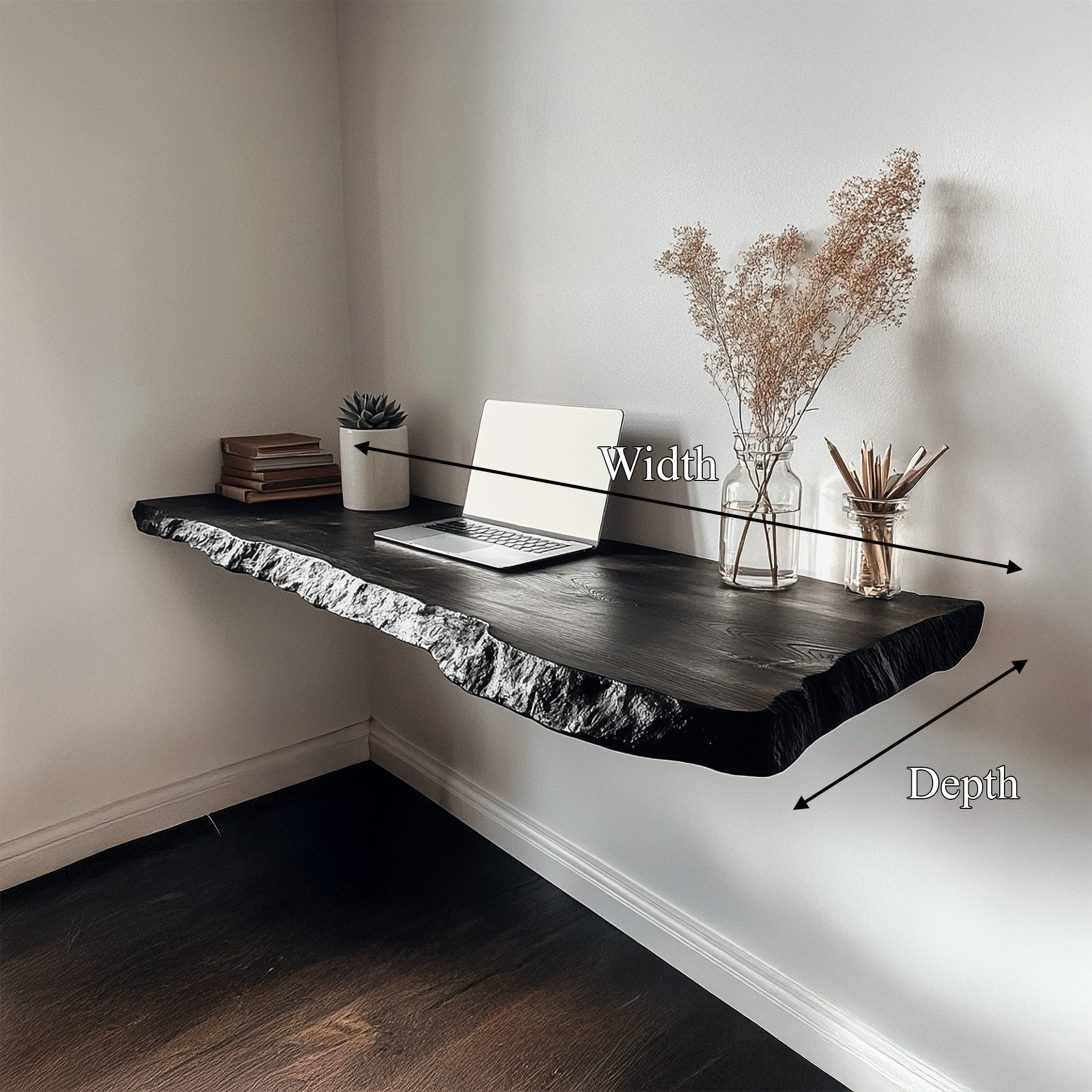 Rustic Wall Mounted Desk For Bedroom Or Studio Space SINLSAFL471