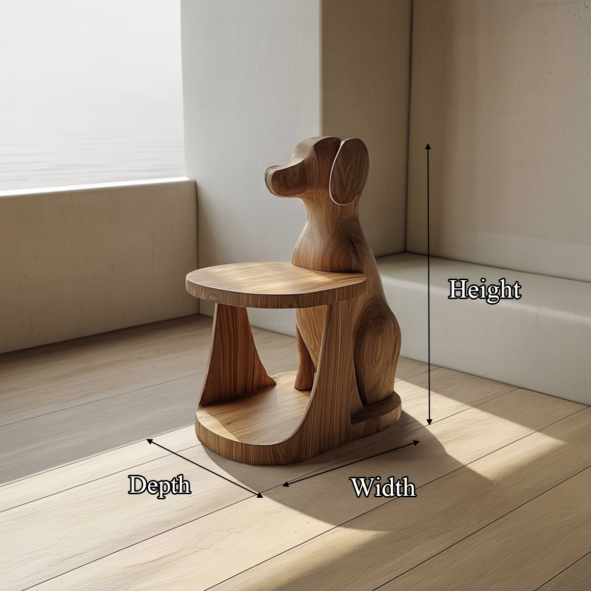 Modern Sculptural Dog Side Table For Living Room And Bedroom SINLSABT203