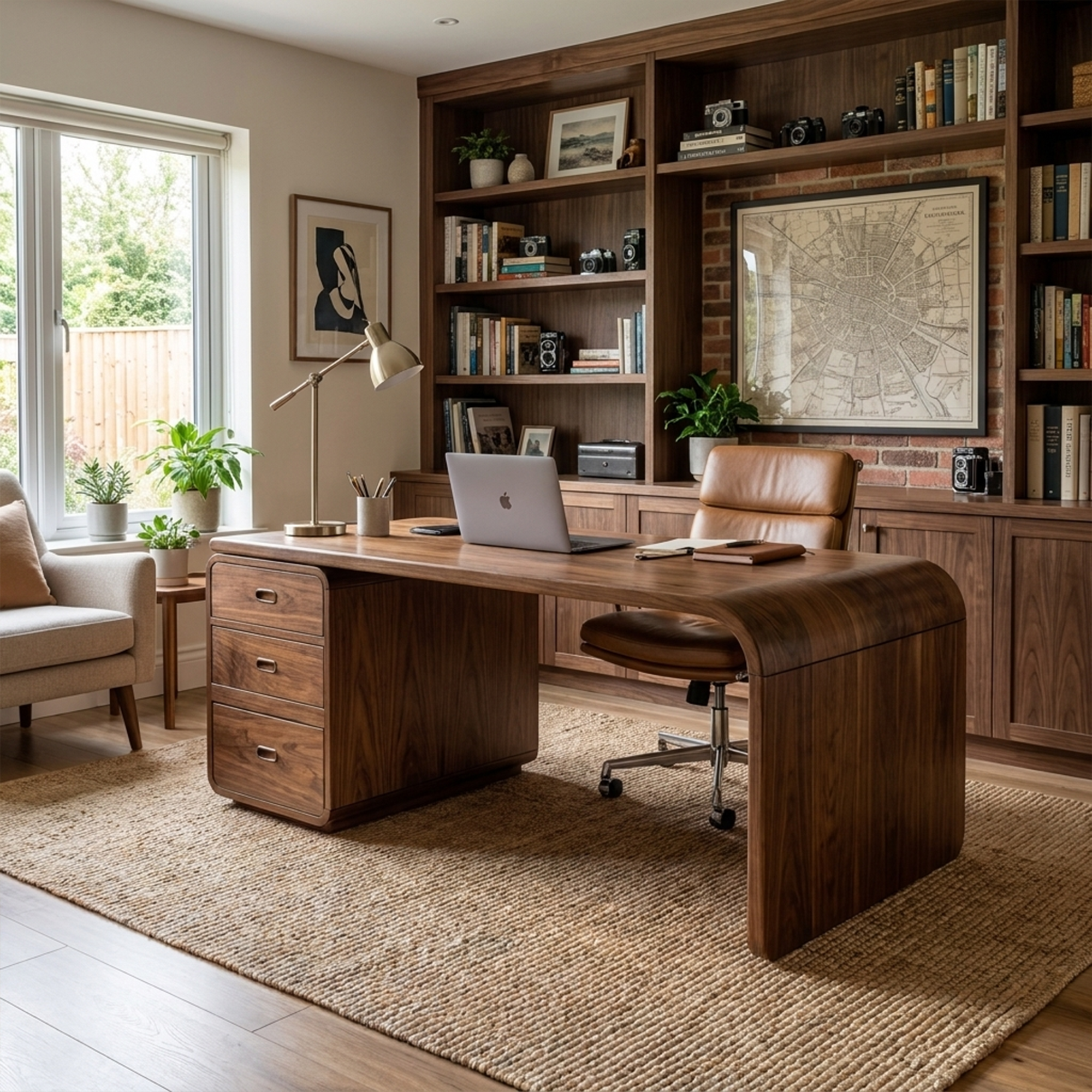 Japandi Harmony Writing Desk Bedroom And Work Room SINLKIDK061