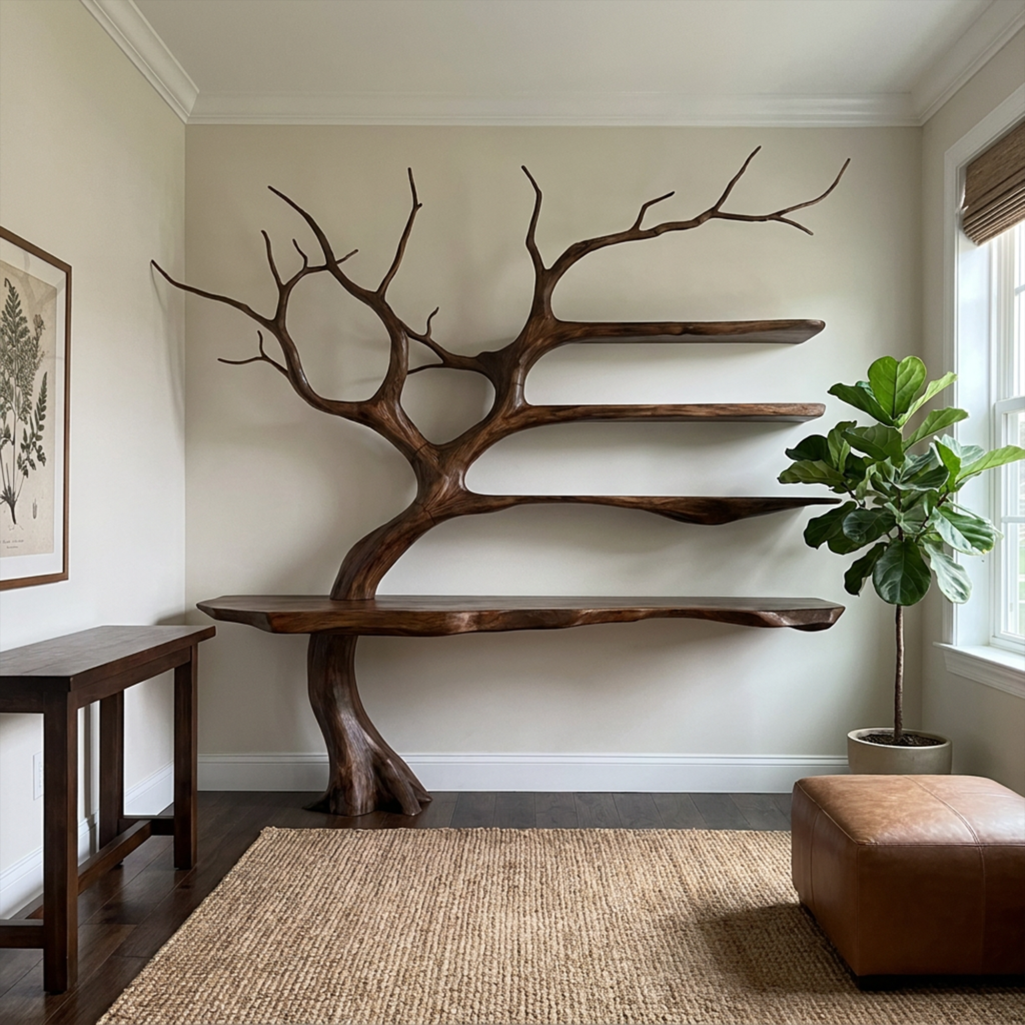 Rustic Console Table Artistic Tree Branch Reading Room SINLKICS301