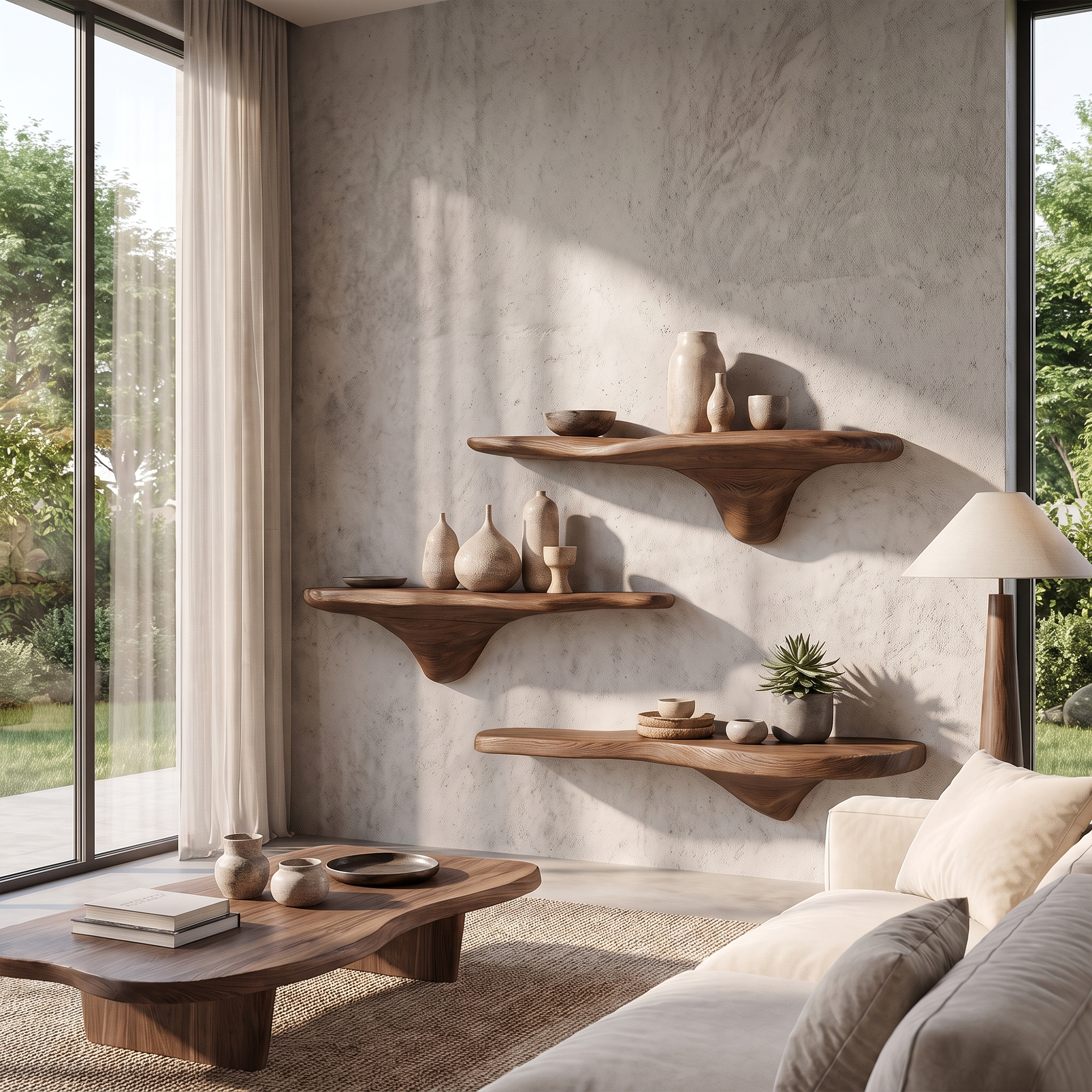 Rustic Mushroom Wall Shelf Entryway SINLKIFL141