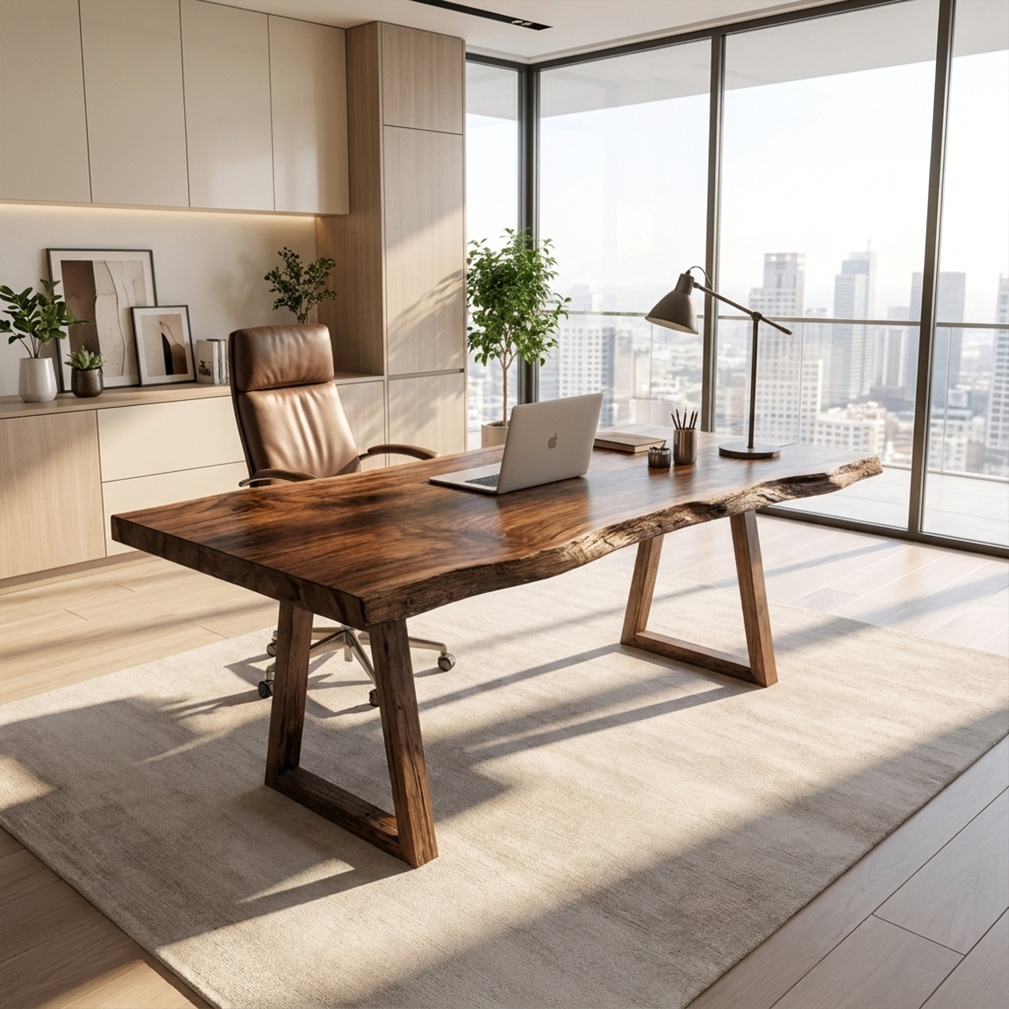 Rustic Natural Work Desk Bedroom And Creative Area SINLKIDK020