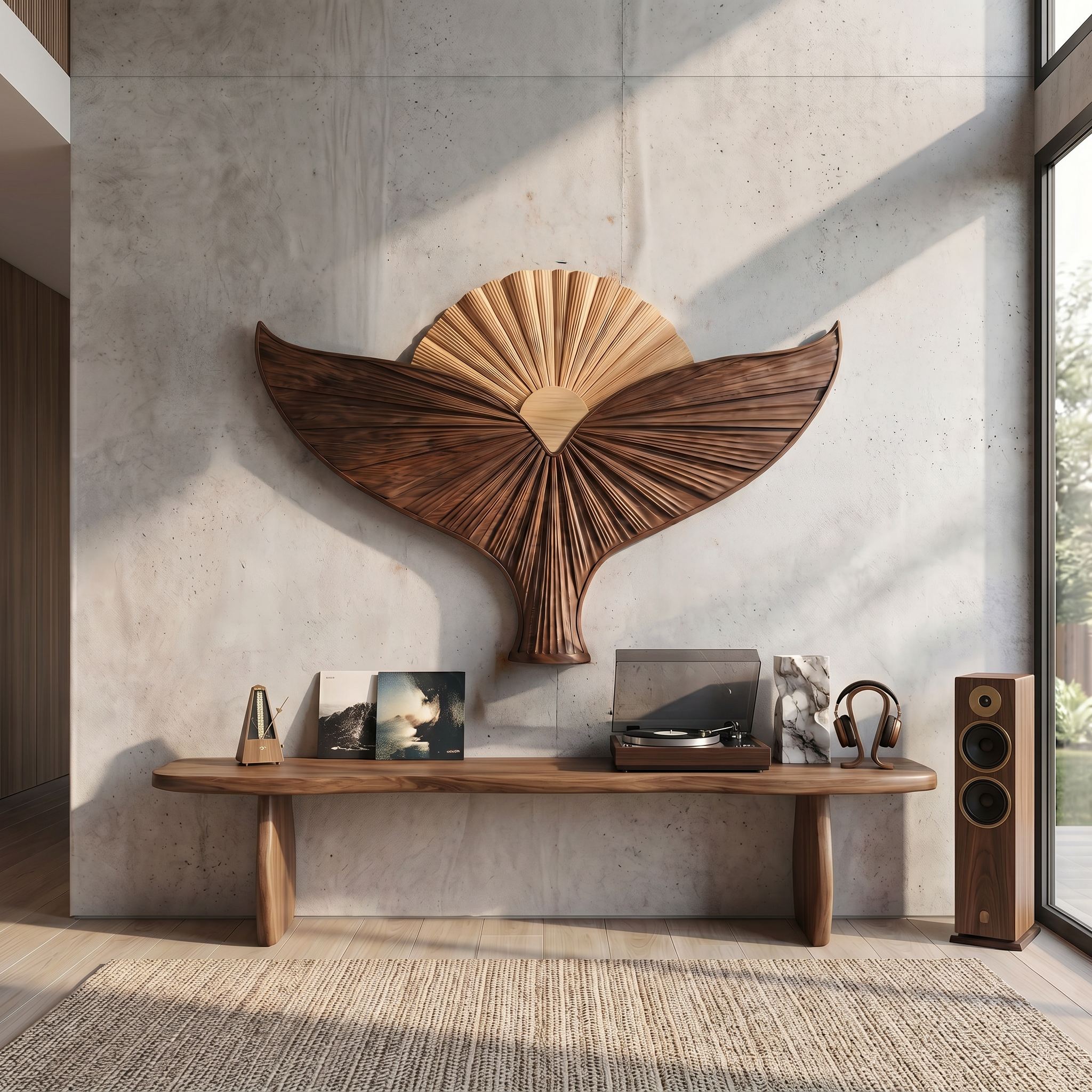 Organic Sculpture Bird Wall For Living Room And Entryway SINLSAWD085
