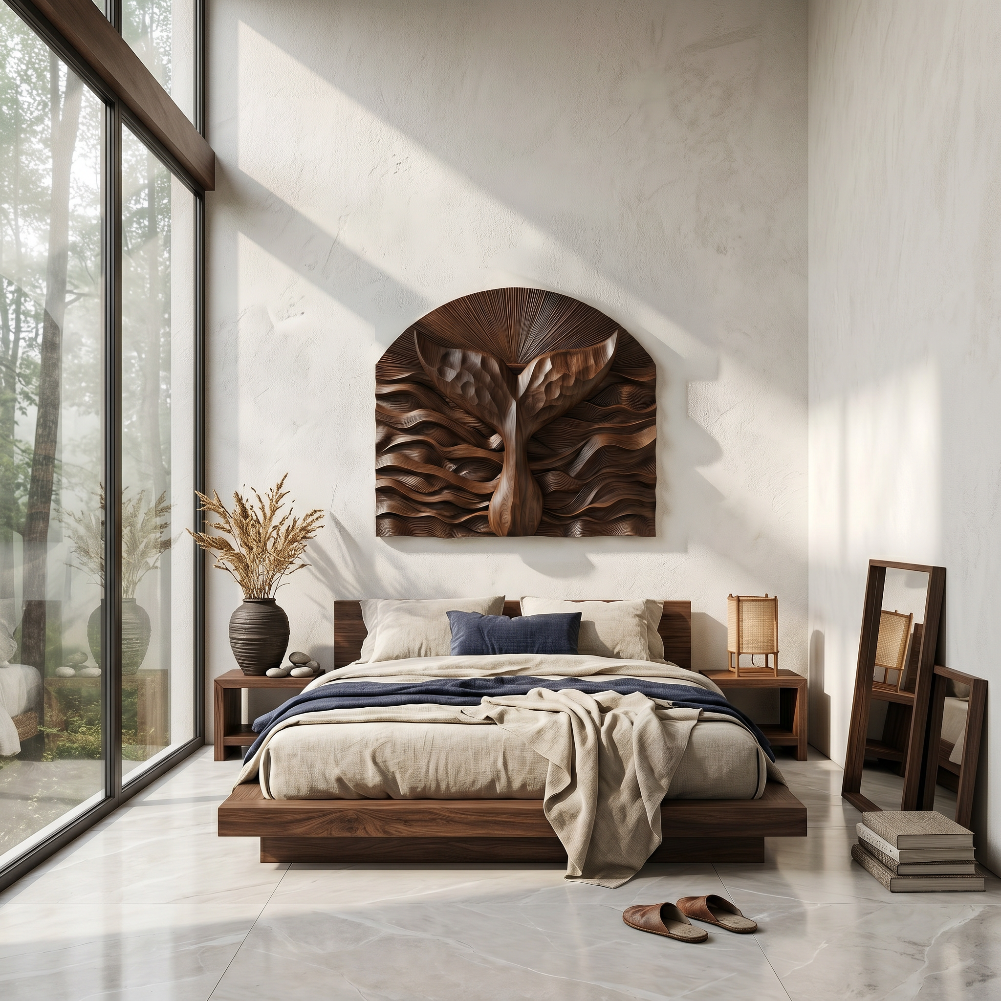 Abstract Wall Art With Sculptural Relief Panel Design For Living Room And Entryway SINLSAWD095