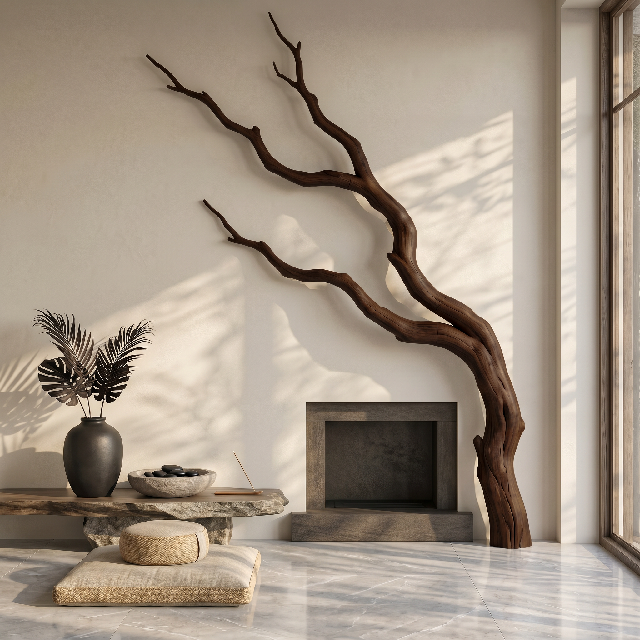Contemporary Wall Decor Sculptural Branch Design For Living Room SINLSAWD131