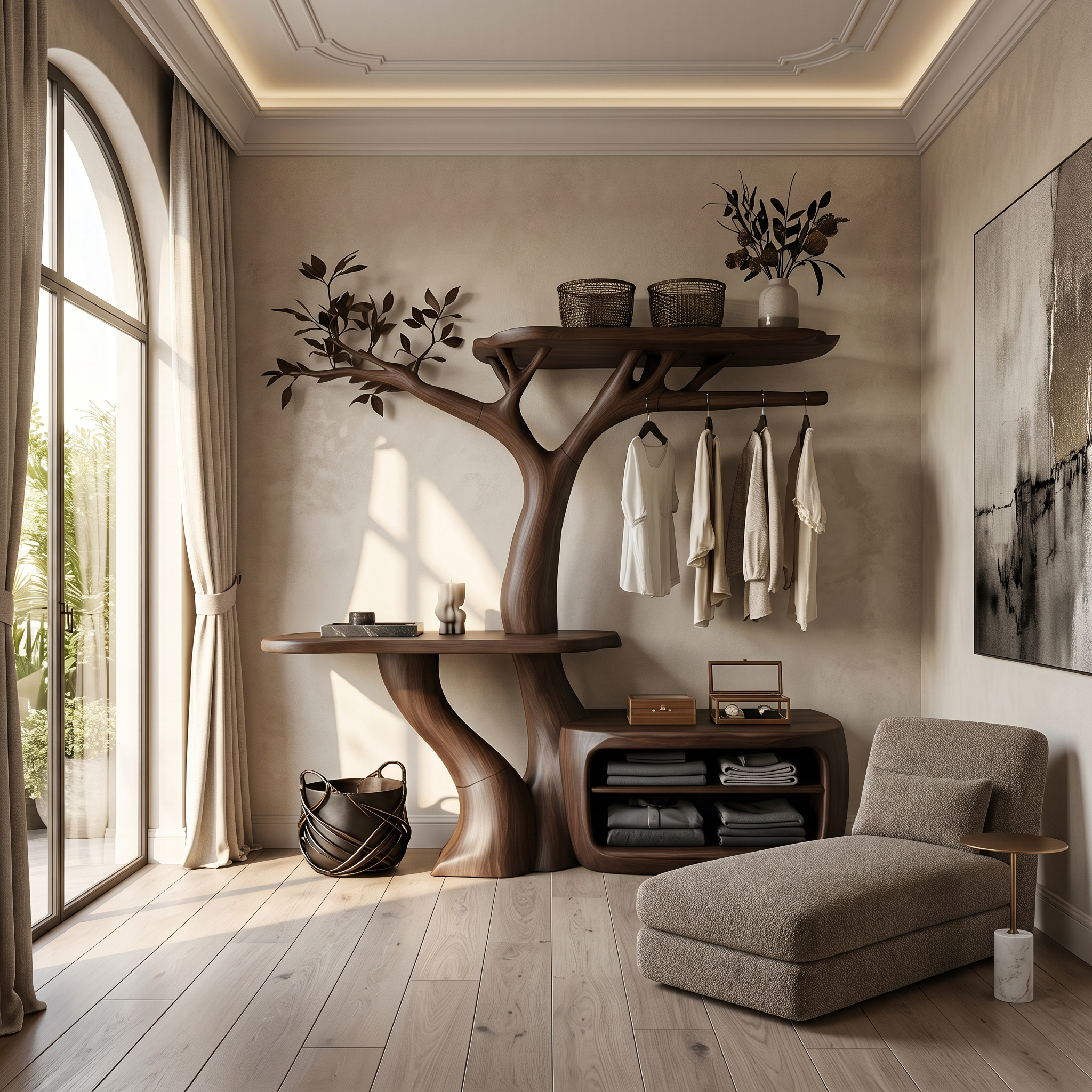 Contemporary Bedroom Clothes Rack Tree Coat Rack Bedroom And Dressing Room SINLSATCR110