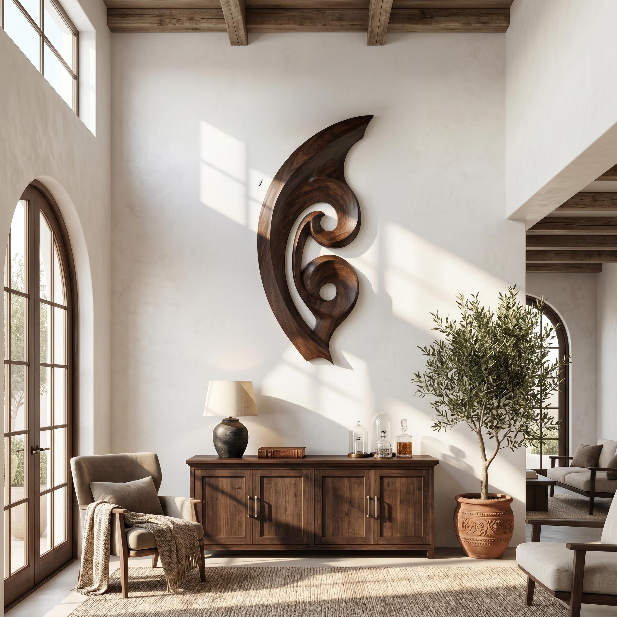 Organic Wall Sculpture For Living Room SINLSAWD081