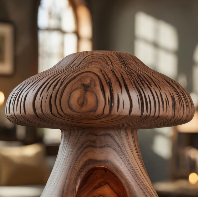 Wooden Mushroom Candle Holder Natural Tea Light Lamp For Halloween Or Fall SITHTTHW003