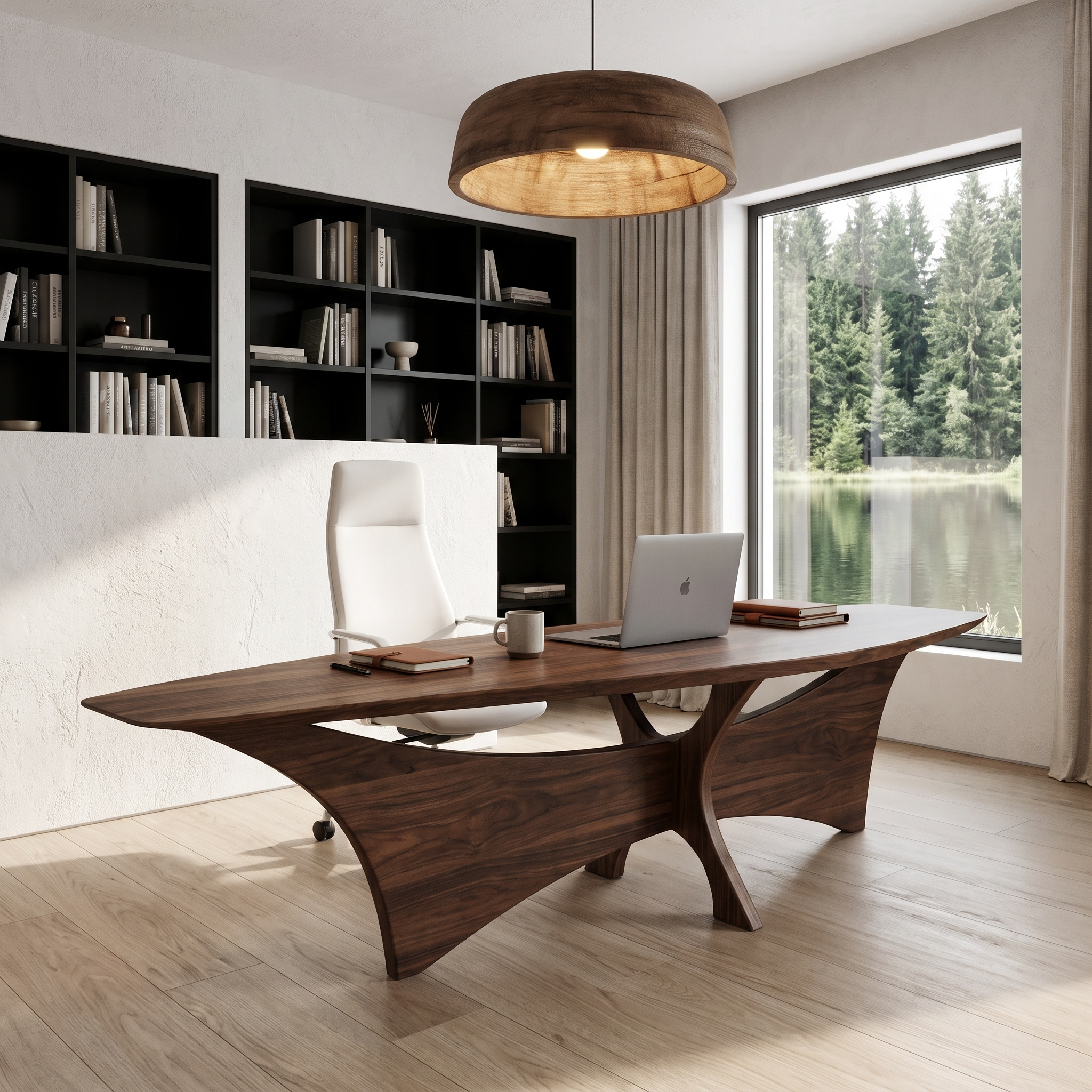 Modern Flared Base Desk Executive Desk For Home Office SINLHADE164