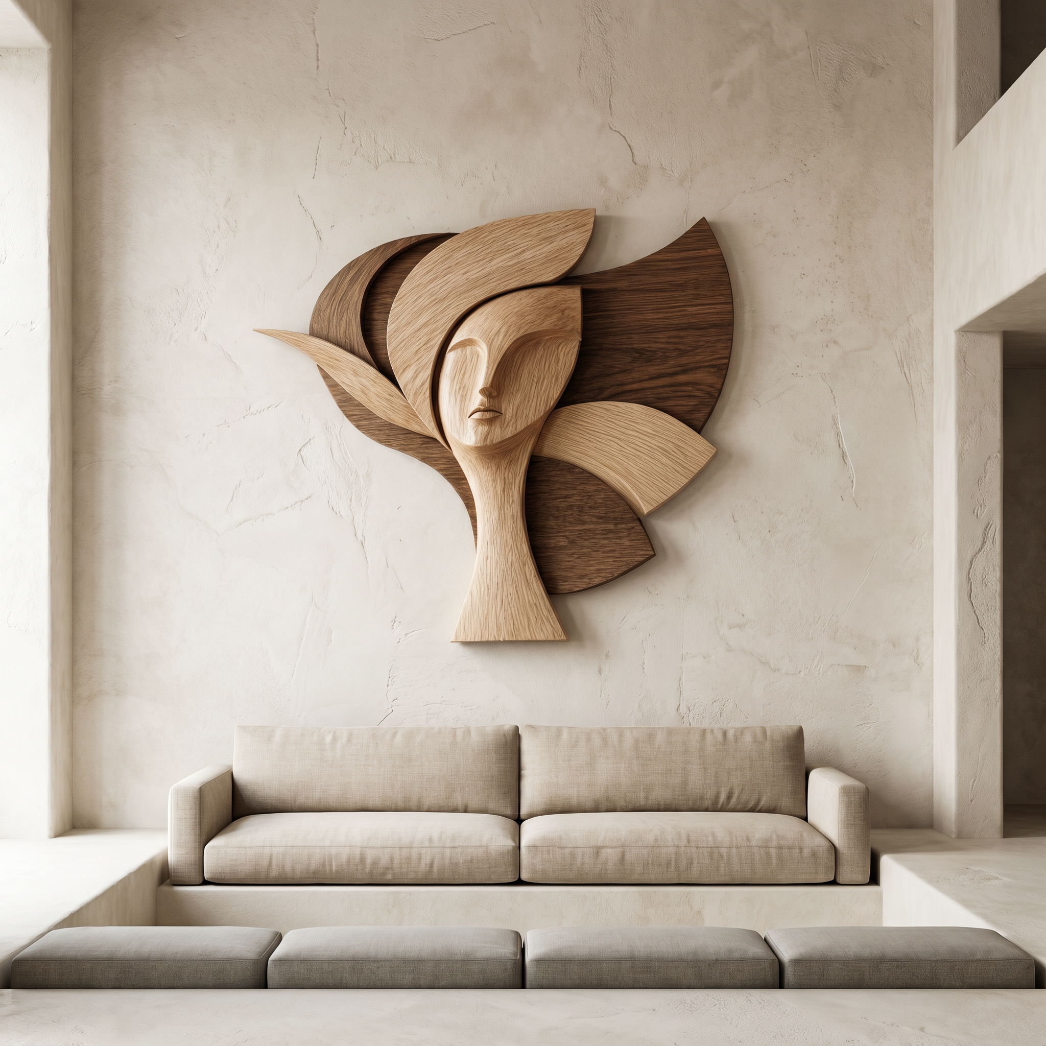 Statement Woman Face Wall Decor For Living Room SINLHAWD071