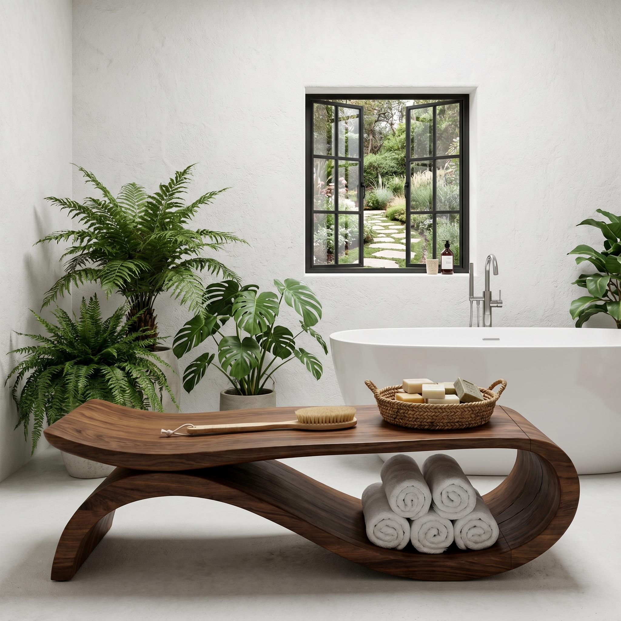Modern Shower Bench For Bathroom SINLHARS125