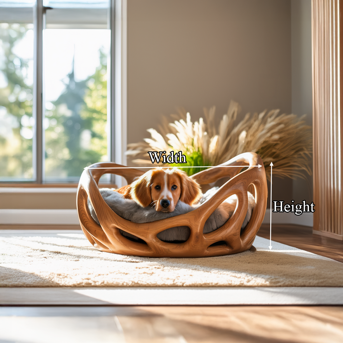 Rustic Artistic Pet Bed For Living Room Or Living Space SINLSAPB004
