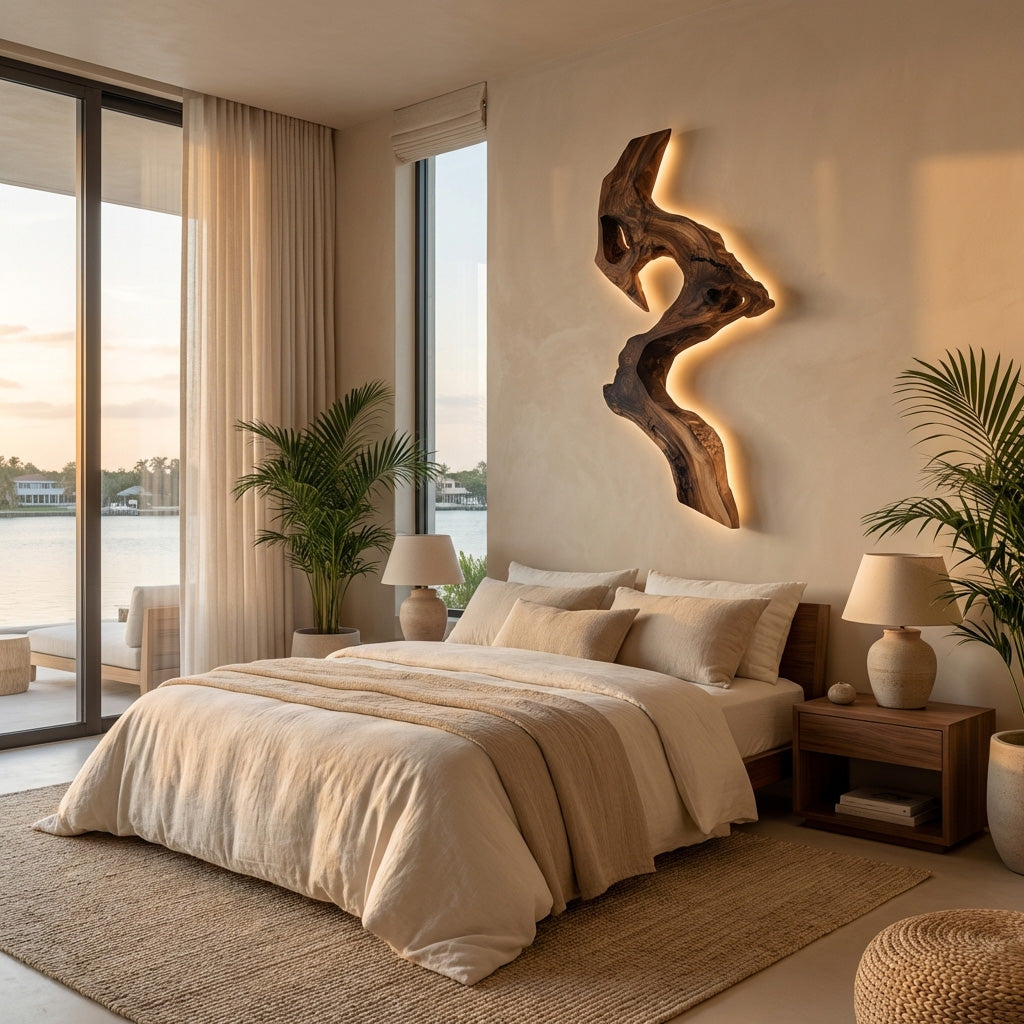 Artistic Solid Wood Wall Light For Modern Interior RTTHHNLAM051