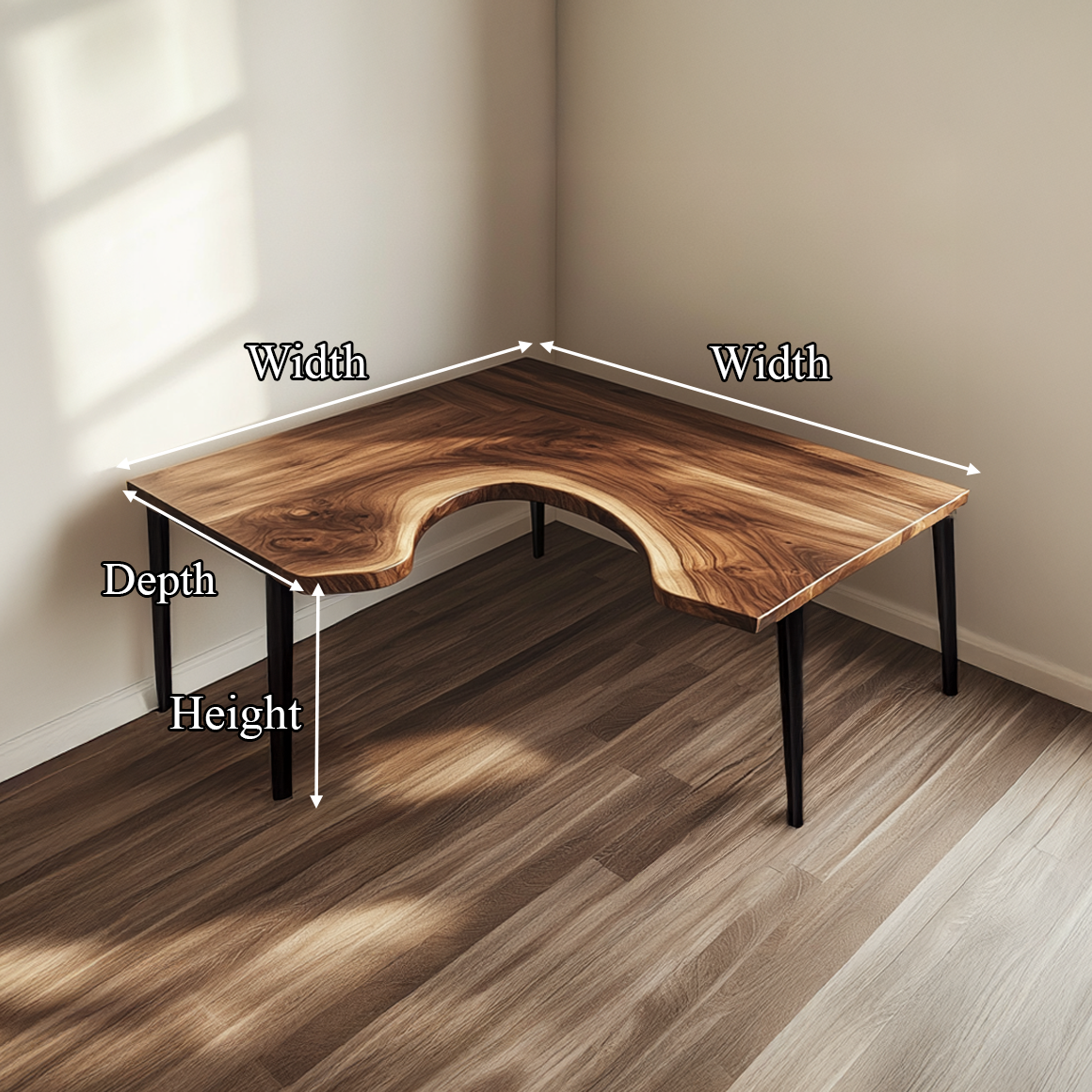 Organic Contemporary Corner Work Desk Home Office And Study Room SINLSADK076