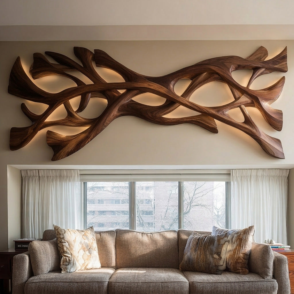 Organic Wood Wall Art For Contemporary Home Accent RTTHHNWA185