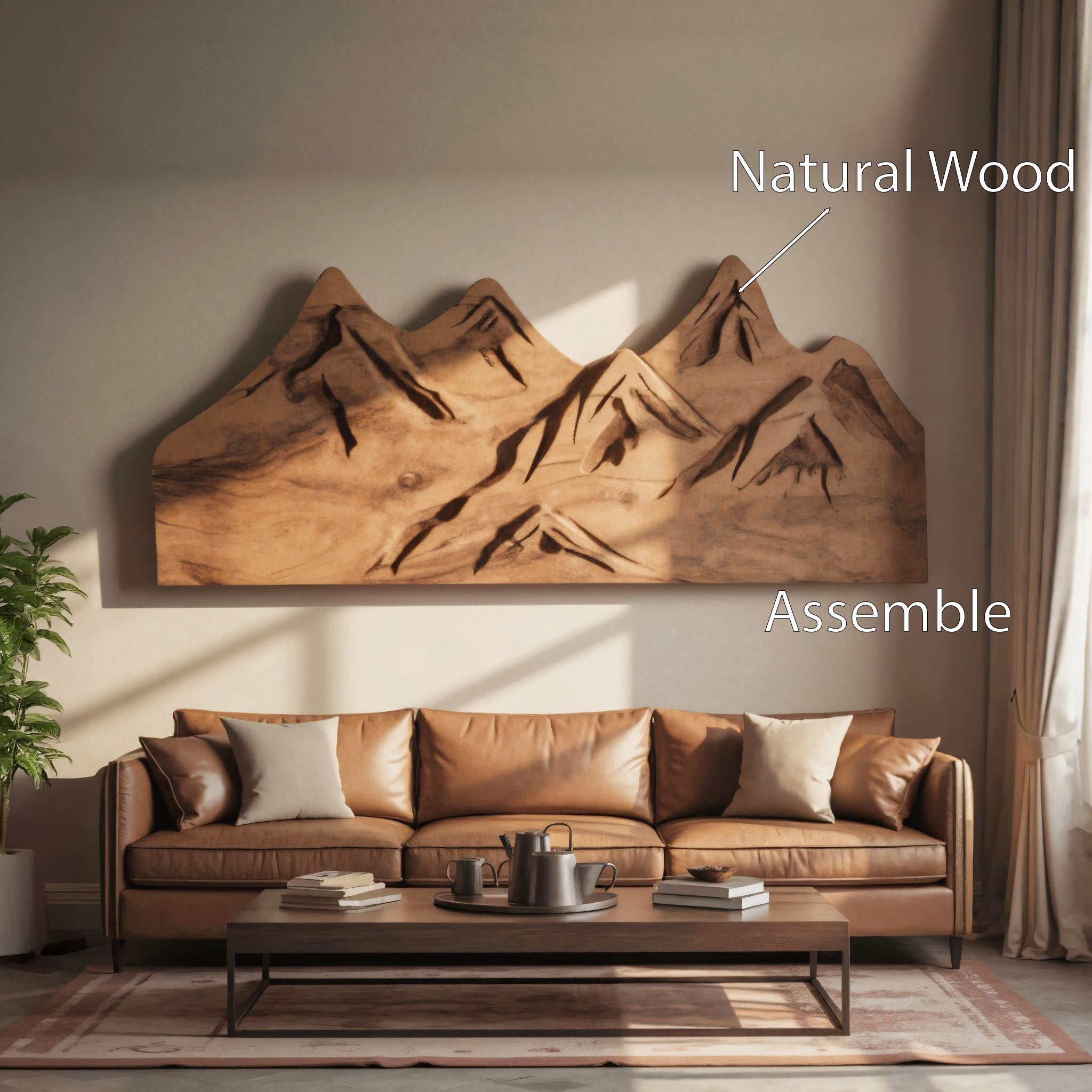 Rustic Mountain Wall Art For Living Room Or Lodge SITHHNWA025