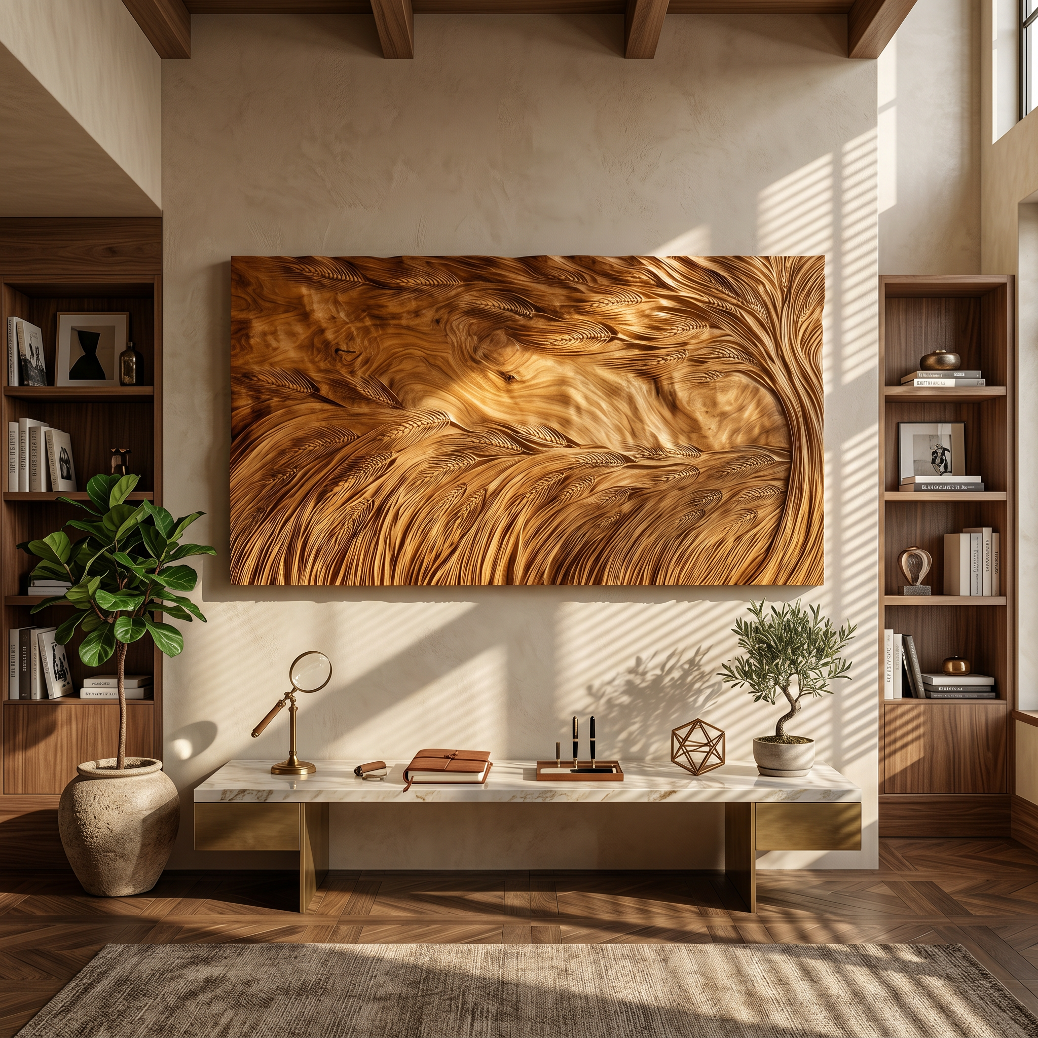 Sculptural Wall Art With Wave Texture For Living Room SILDTTRWA149