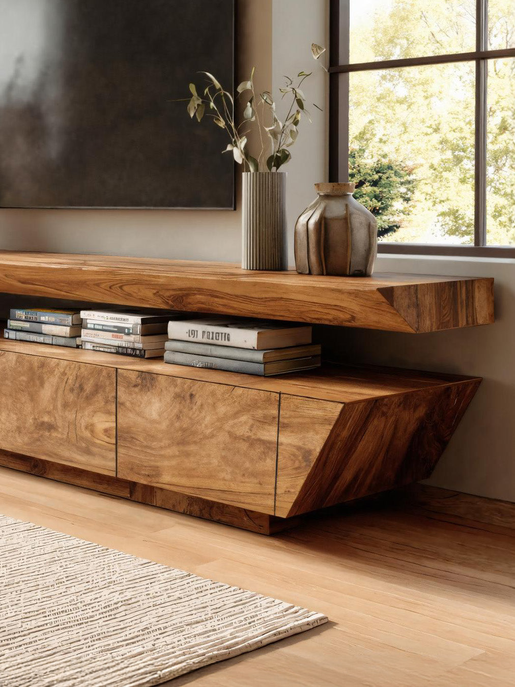 Modern Geometric TV Stand For Living Room SITHHNTVC015