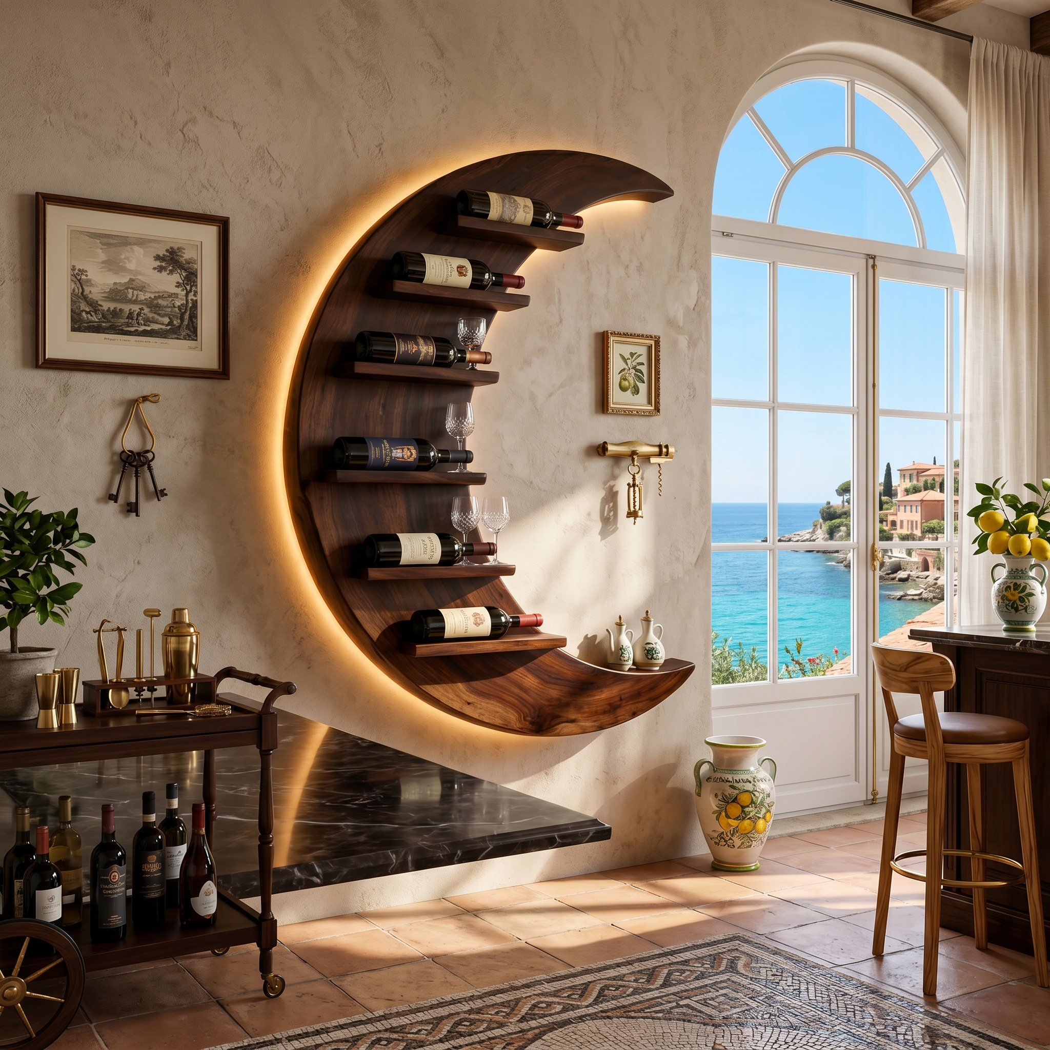 Minimalist Compact Wine Holder For Small Apartment SILDTTNWH021