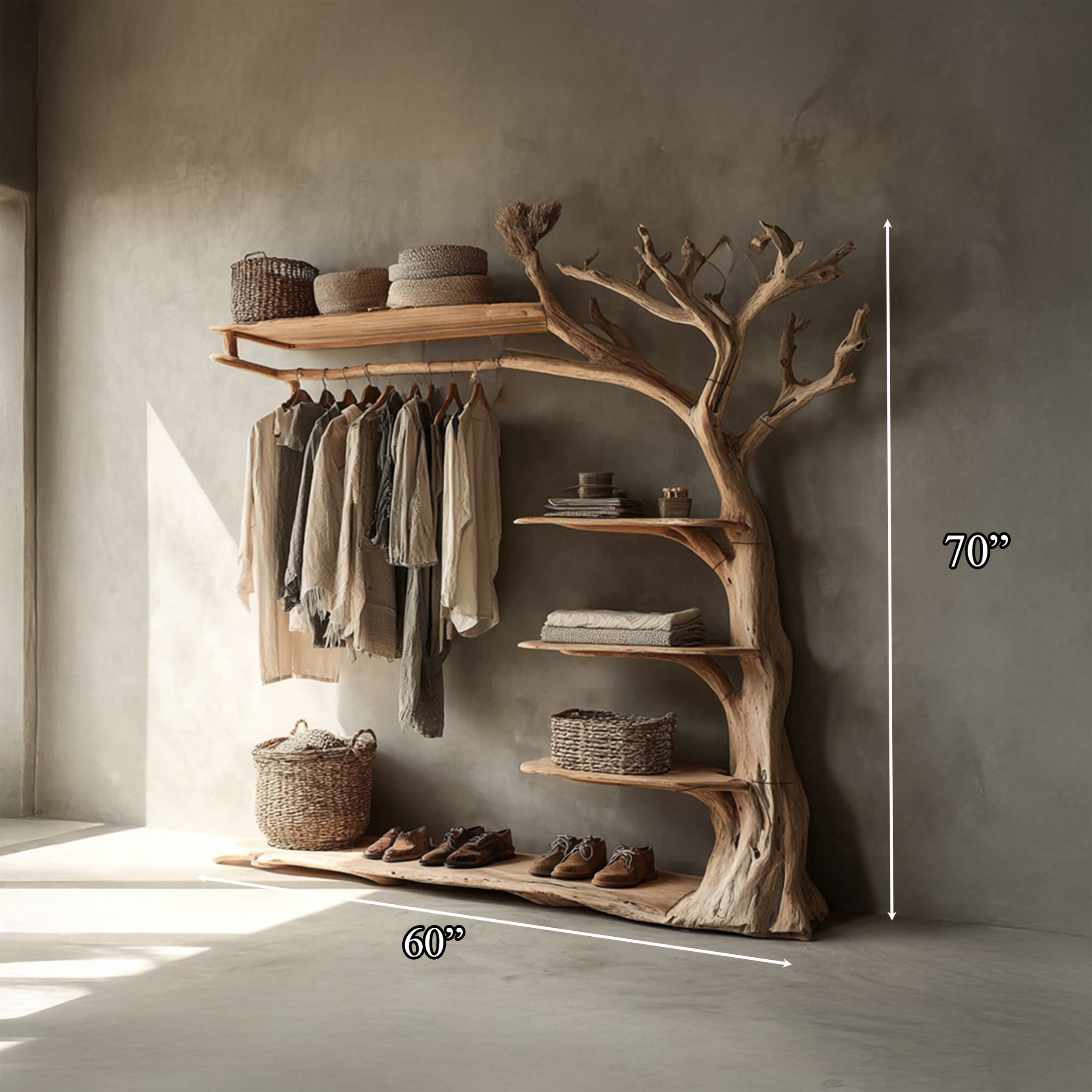 Midcentury Tree Coat Rack Entryway SINLSATB215