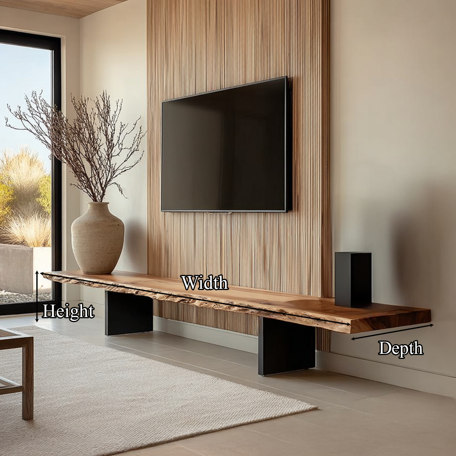 Rustic Console Table Natural Wood Accent Living Room Focal Point SINLSACS112