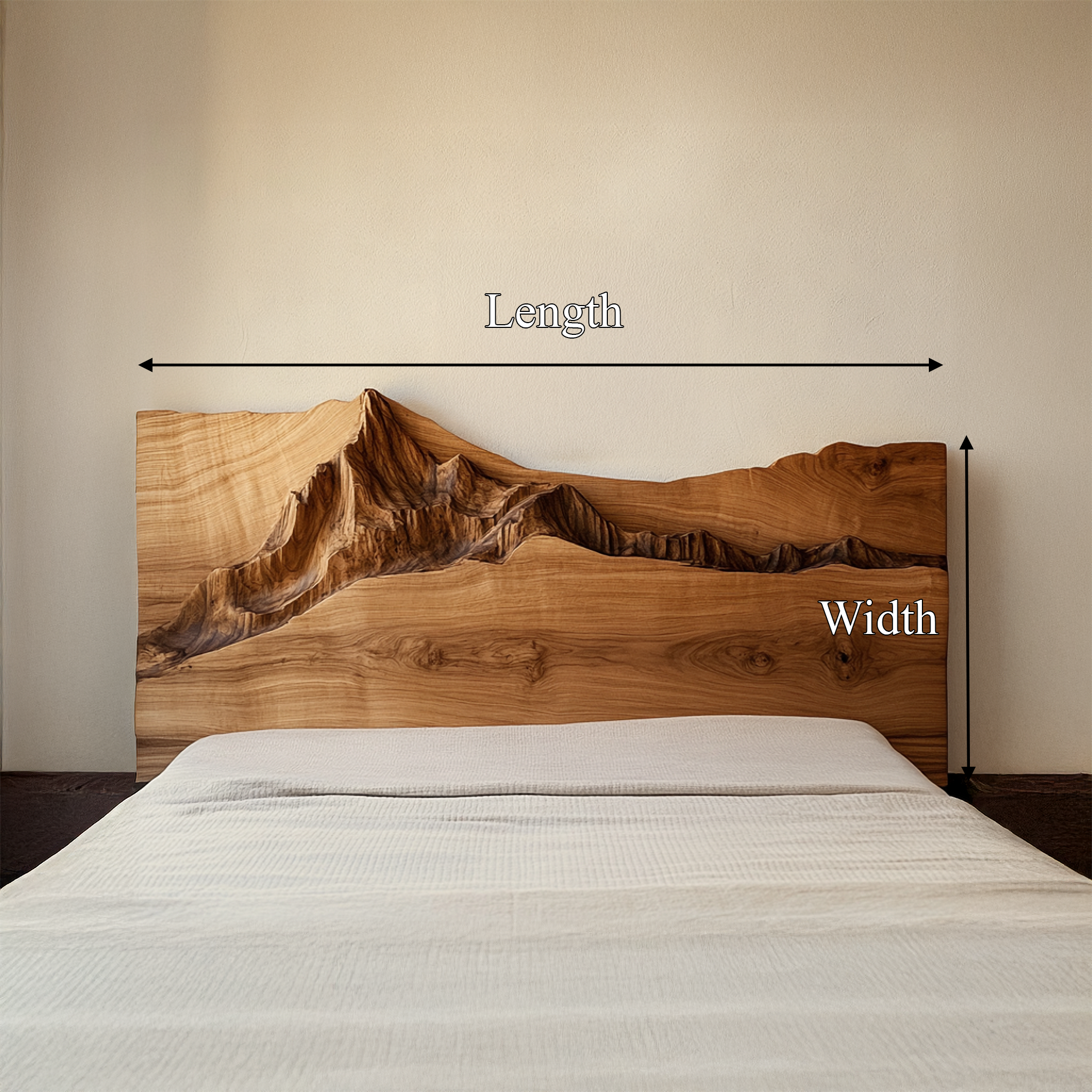 Rustic Organic Headboard For Bedroom Or Relaxing Area SINLSADH030