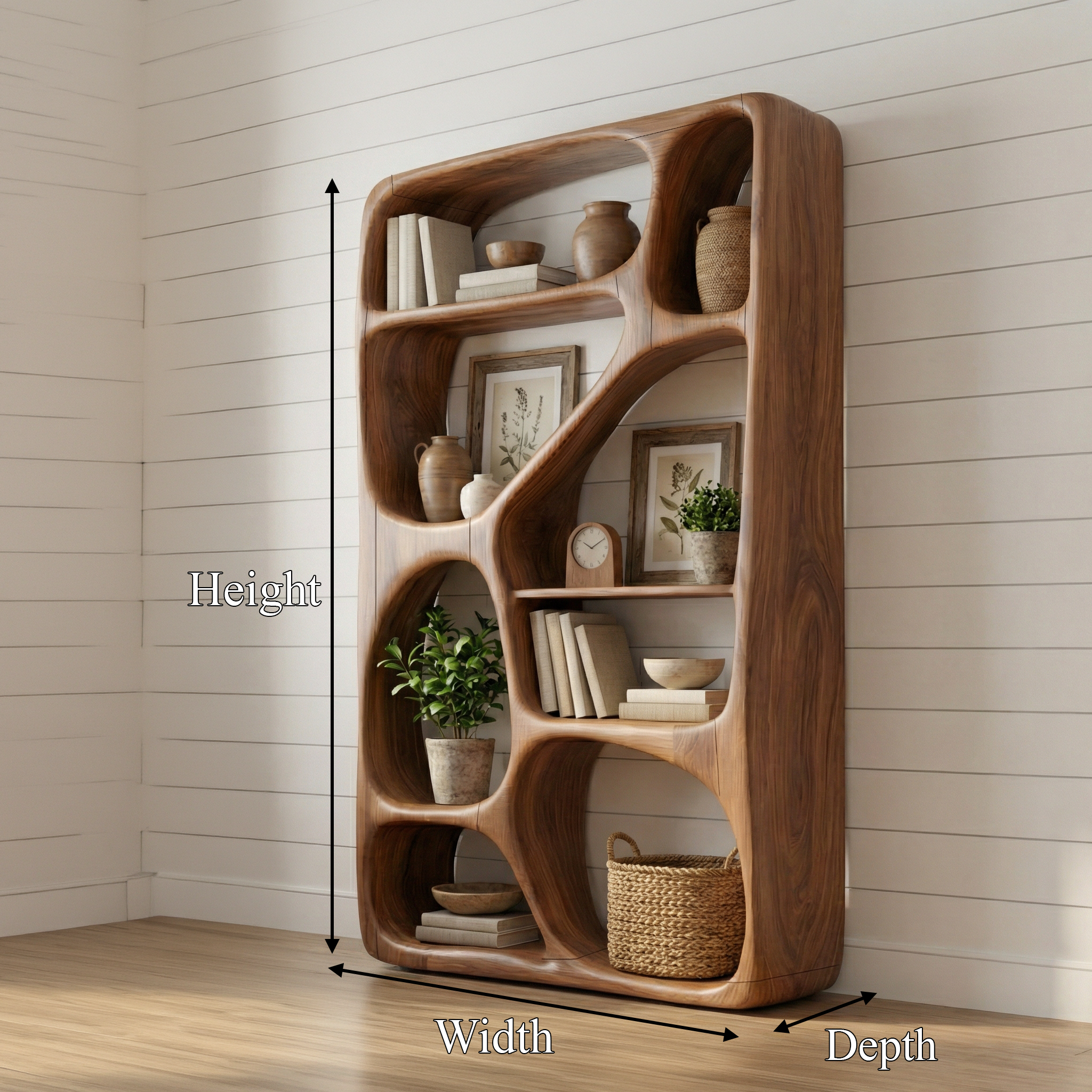 Modern Sculptural Bar Cabinet For Living Room And Home Bar SINLSASC507