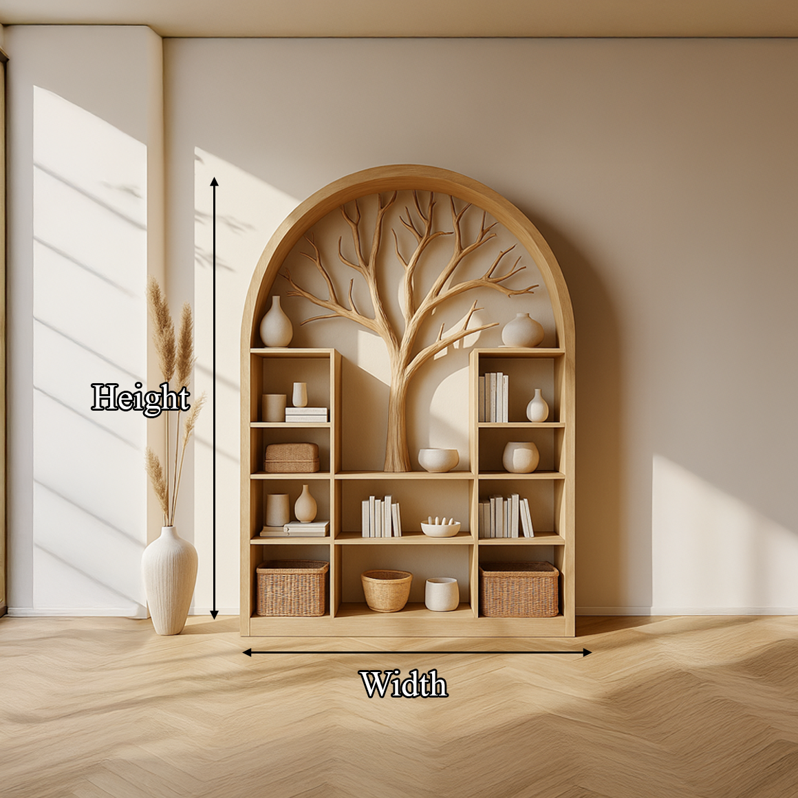 Scandinavian Rustic Display Storage Cabinet Living Room And Office SINLSASC237