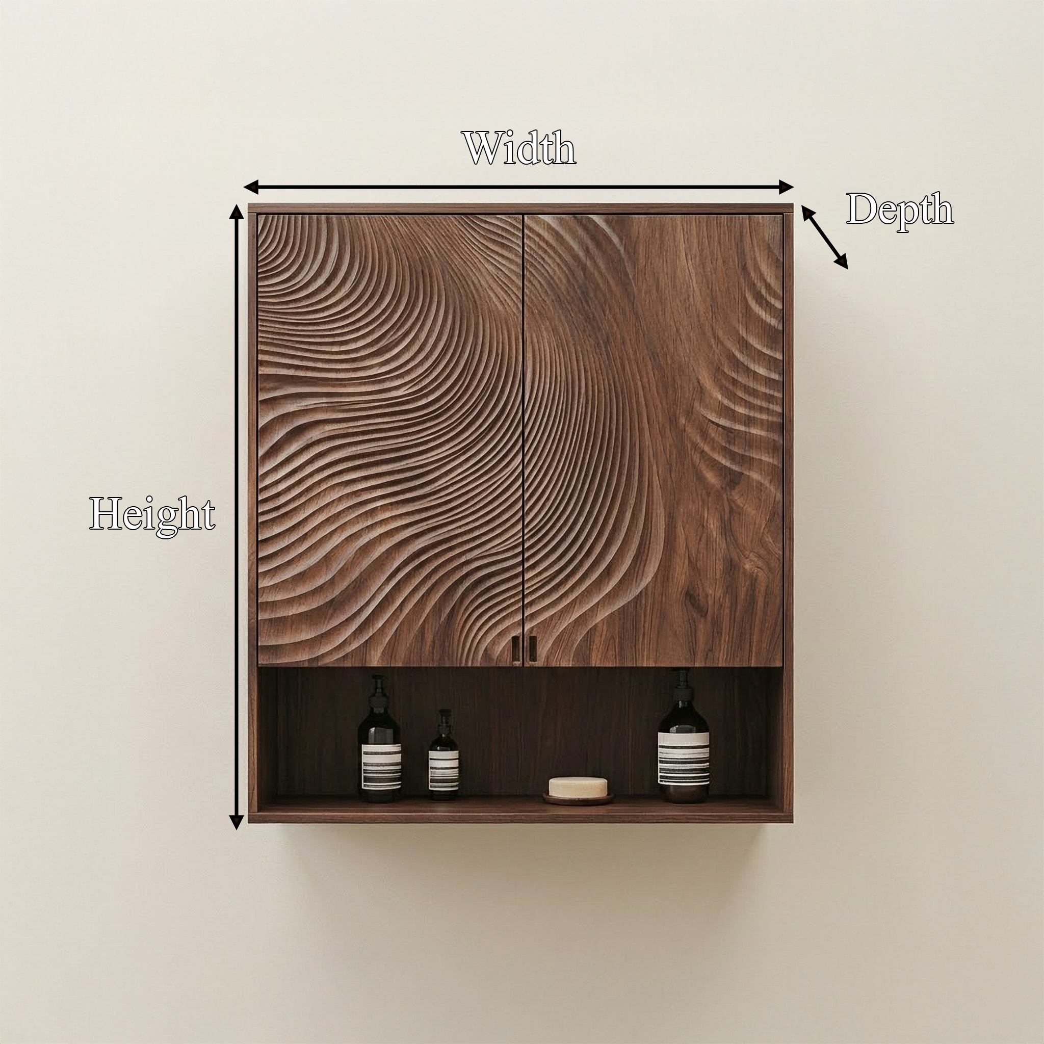 Rustic Compact Wall Cabinet For Bathroom Storage And Small Space SINLSABCT003