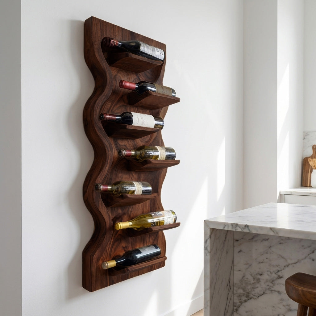 Contemporary Wooden Wine Rack For Dining Room Wall Storage RTTHHNWH005