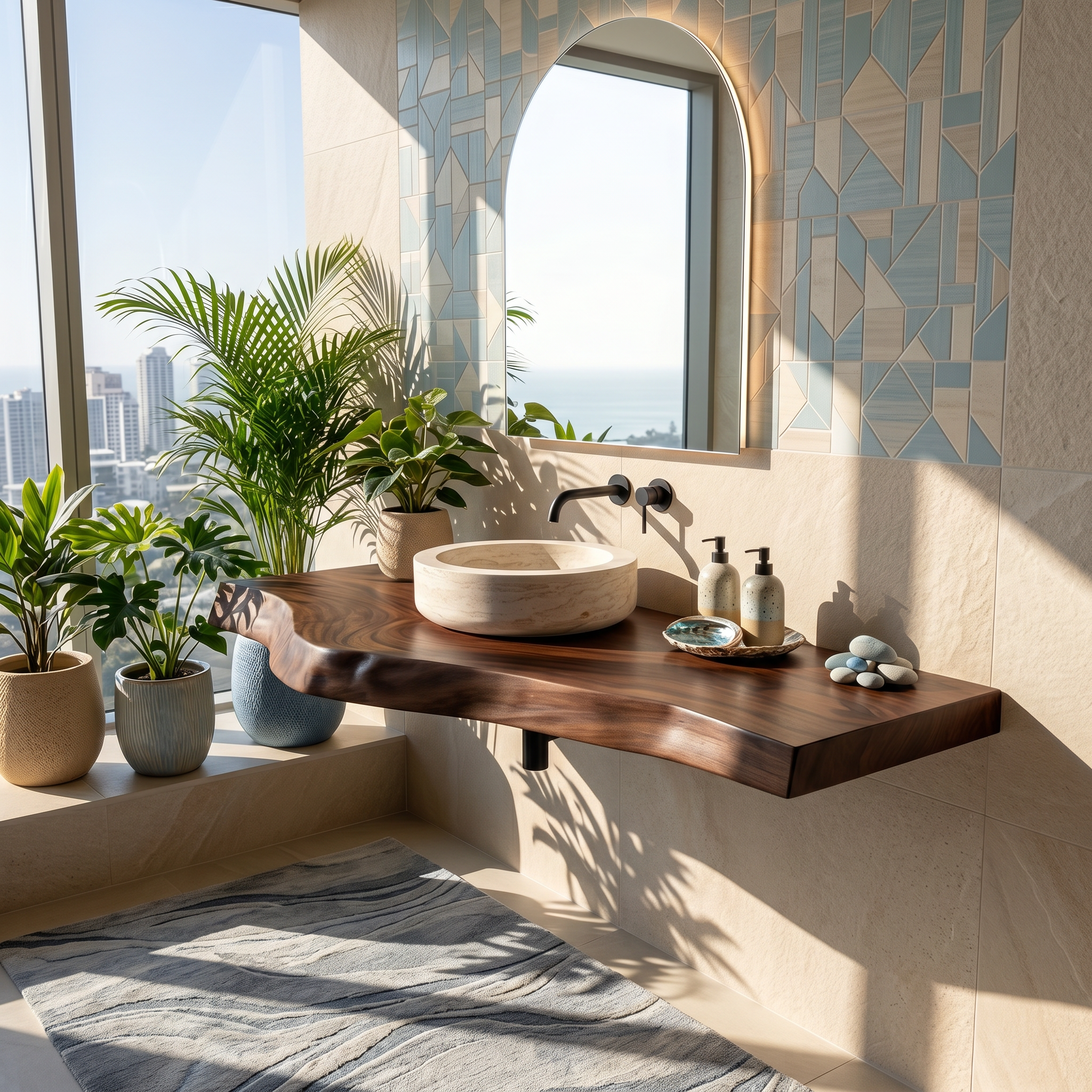 Modern Live Edge Bathroom Vanity Urban Penthouse SILDTTRBRV182