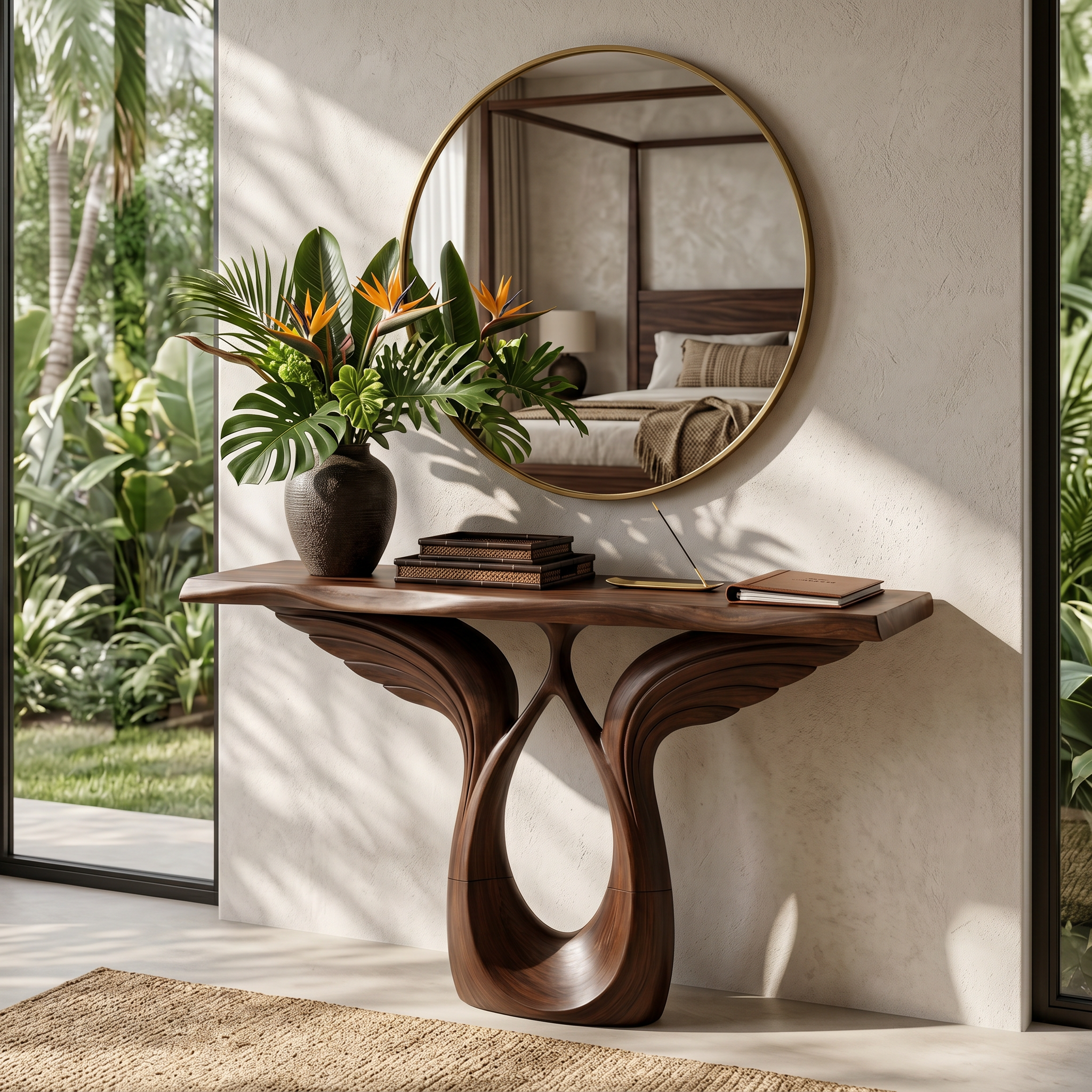 Luxury Winged Console Table Designer Residence SILDTTRCS081