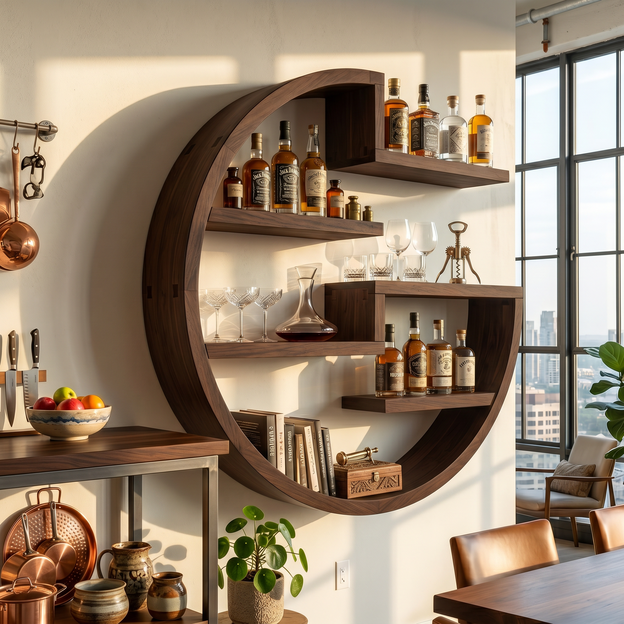 Farmhouse Wall Wine Holder For Home Bar Bottle Arrangement SILDTTRWH065