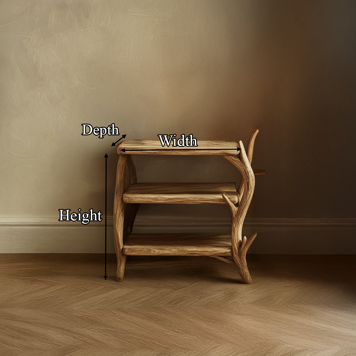 Rustic Organic Nightstand Christmas Bedroom Seasonal Display SINLSABT213