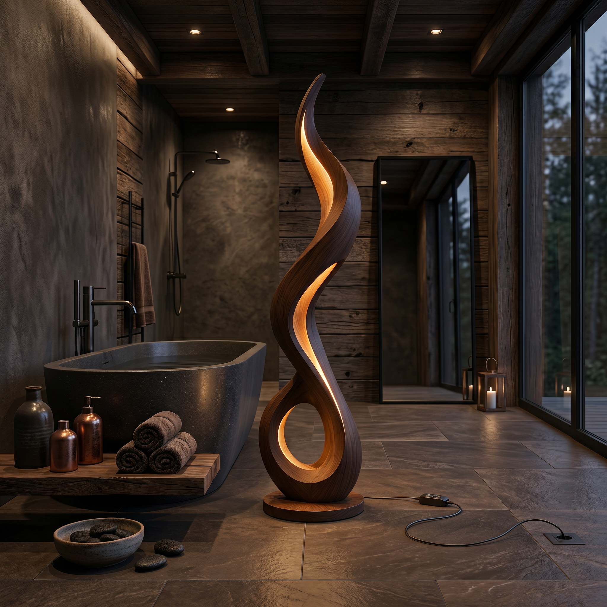 Minimalist Liquid Flow Floor Lamp For Reading Corner SILDTTNLAM035