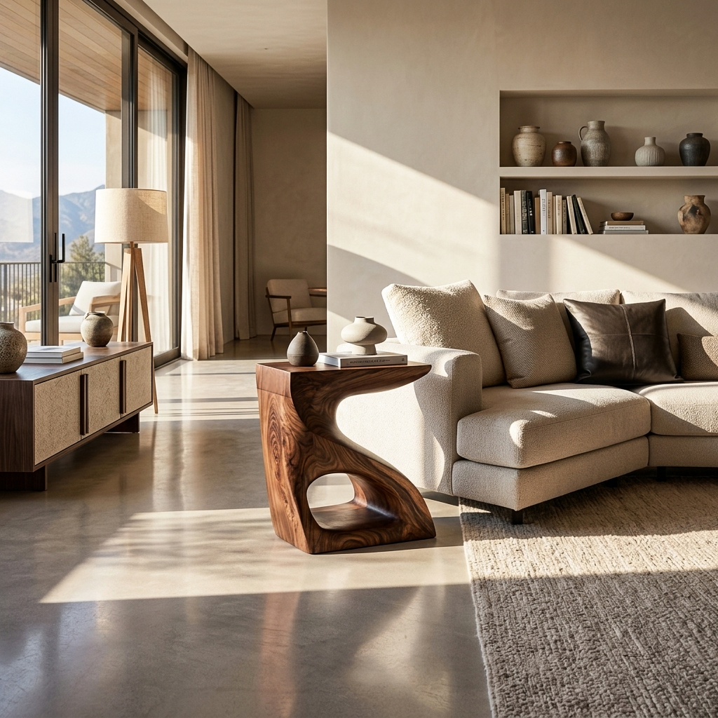 Modern Sculptural Side Table For Home Decor RTTHTTSTA032