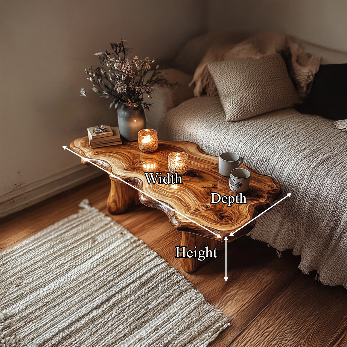 Rustic Artisanal Coffee Table Living Room And Cozy Room SINLSACF221