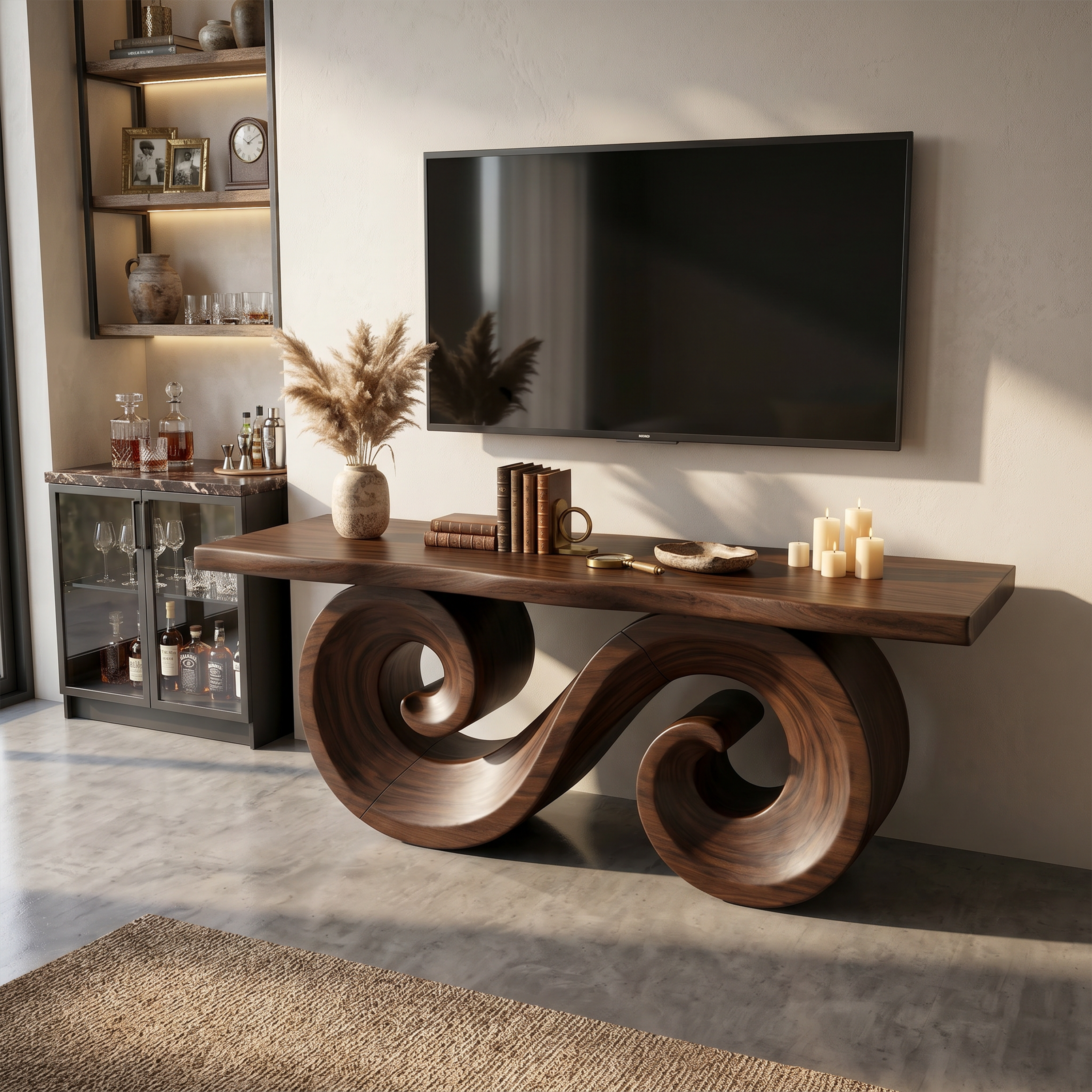 Luxury Wood Sofa Table For Poolside Furniture SILDTTRCS051