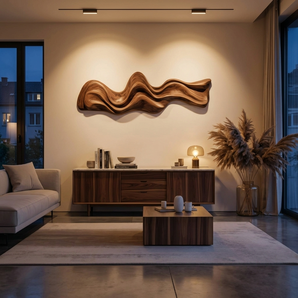 Large Wavy Wall Art Sculpture For Living Room SITHTTWA018