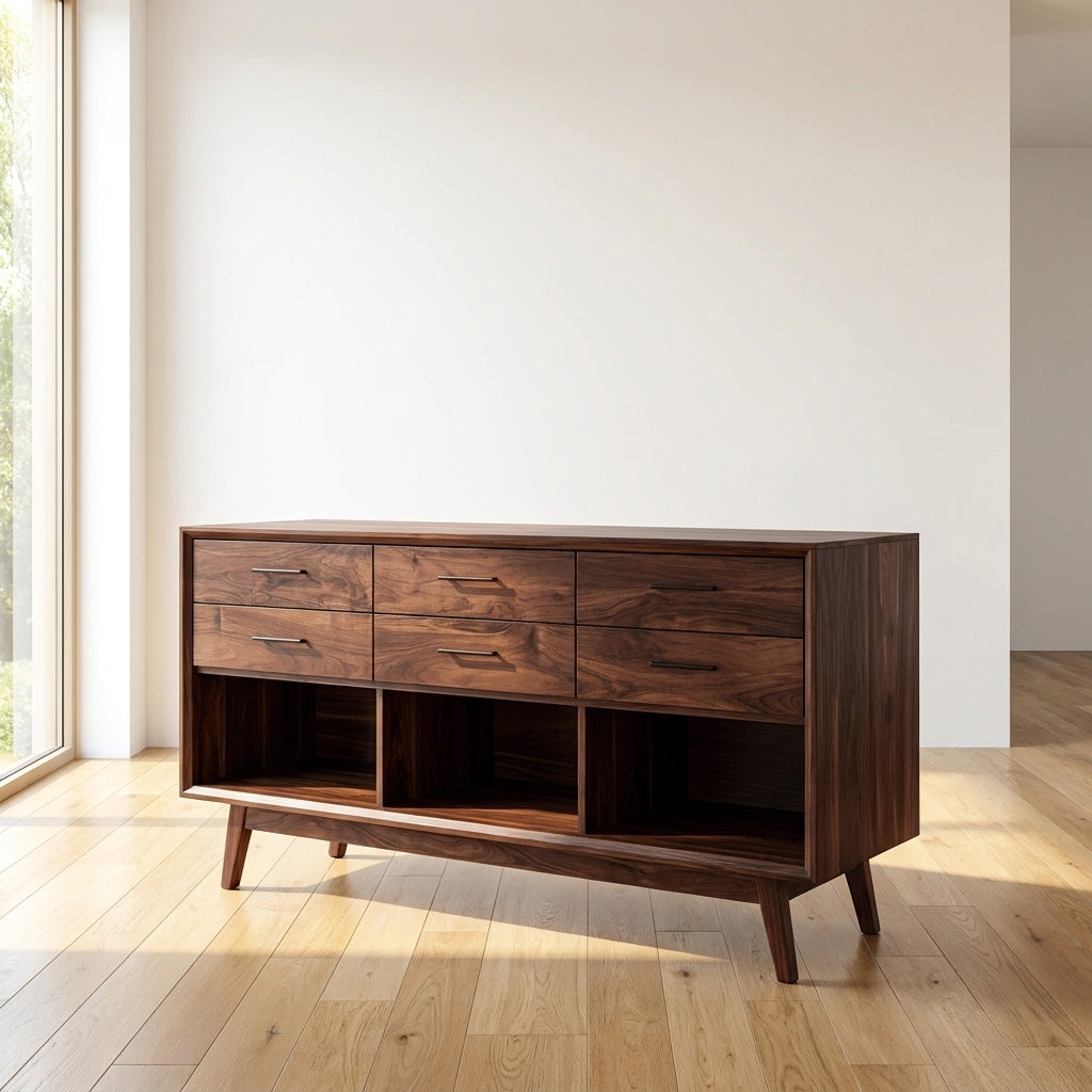 Modern Wooden Console Table With Open Shelf For Entryway RTTHHNCS027