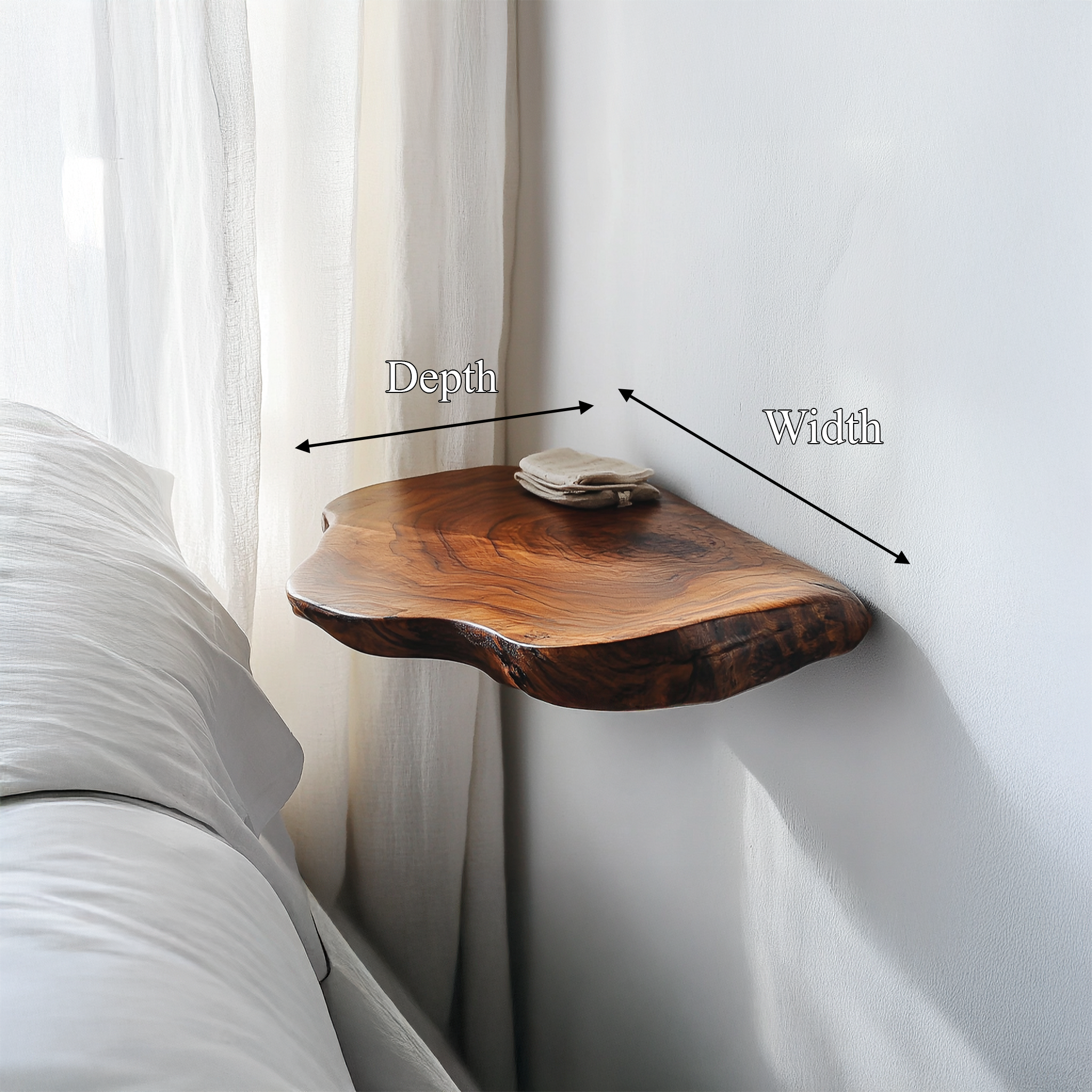 Organic Modern Wall Mounted Shelf For Bedroom SINLSAFL439