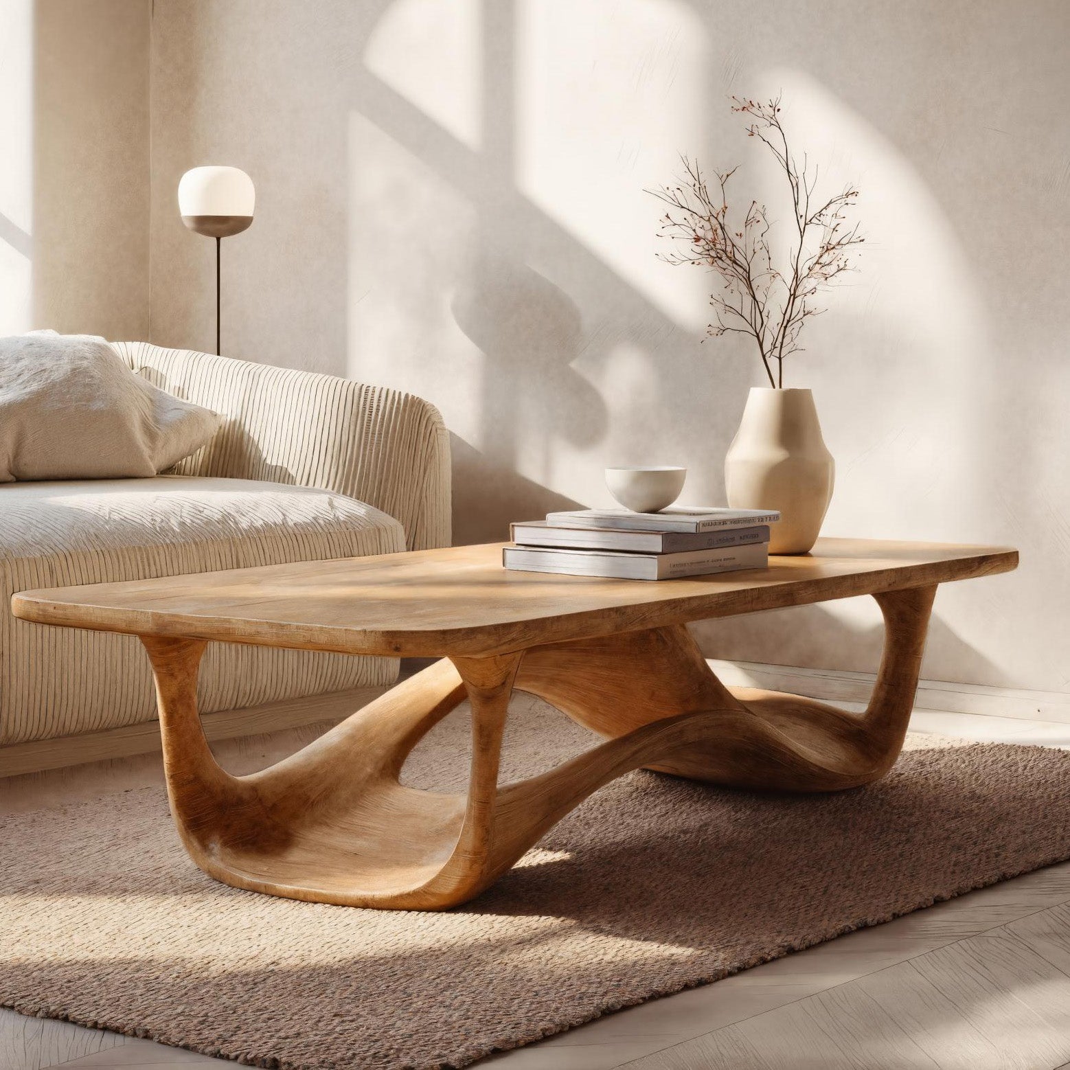 Contemporary Sculptural Coffee Table For Living Room RTTHHNCF062