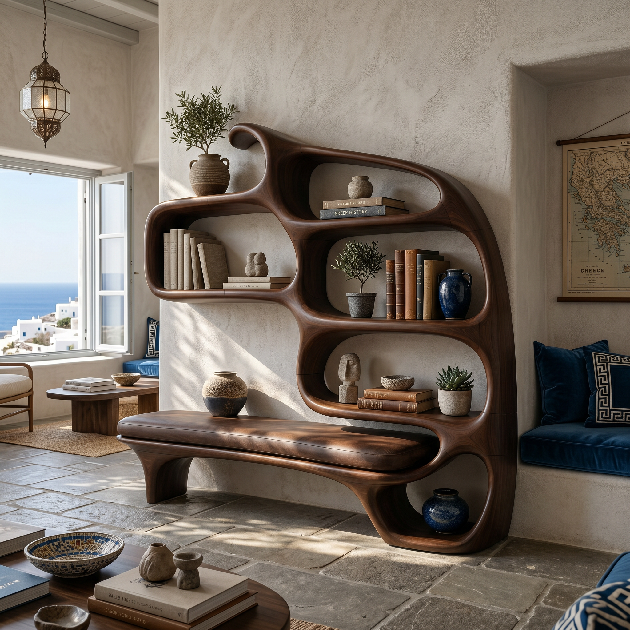 Modern Sculptural Bookshelf For Stylish Reading Space SILDTTNBS052