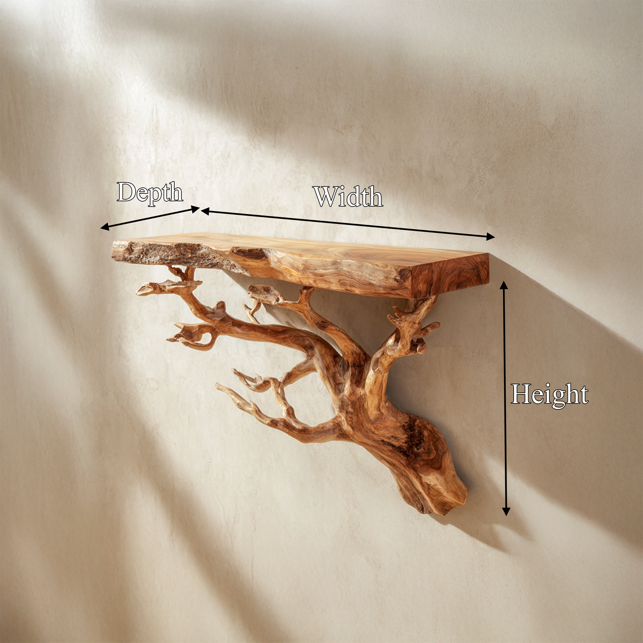 Organic Decorative Tree Wall Shelf For Bedroom And Living Room SINLSAFL440