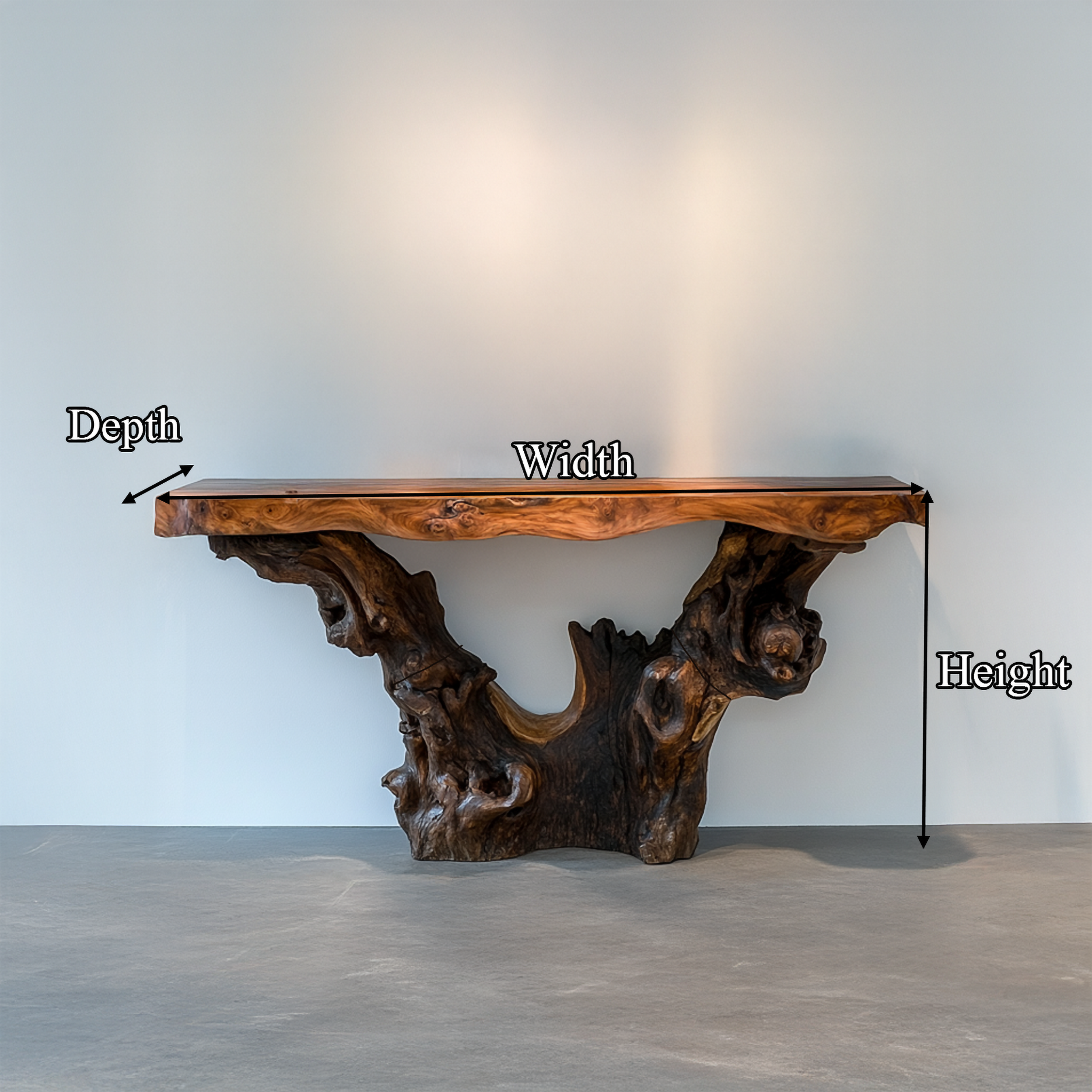 Mid Century Modern Console Table Curved Base Studio SINLSACS381