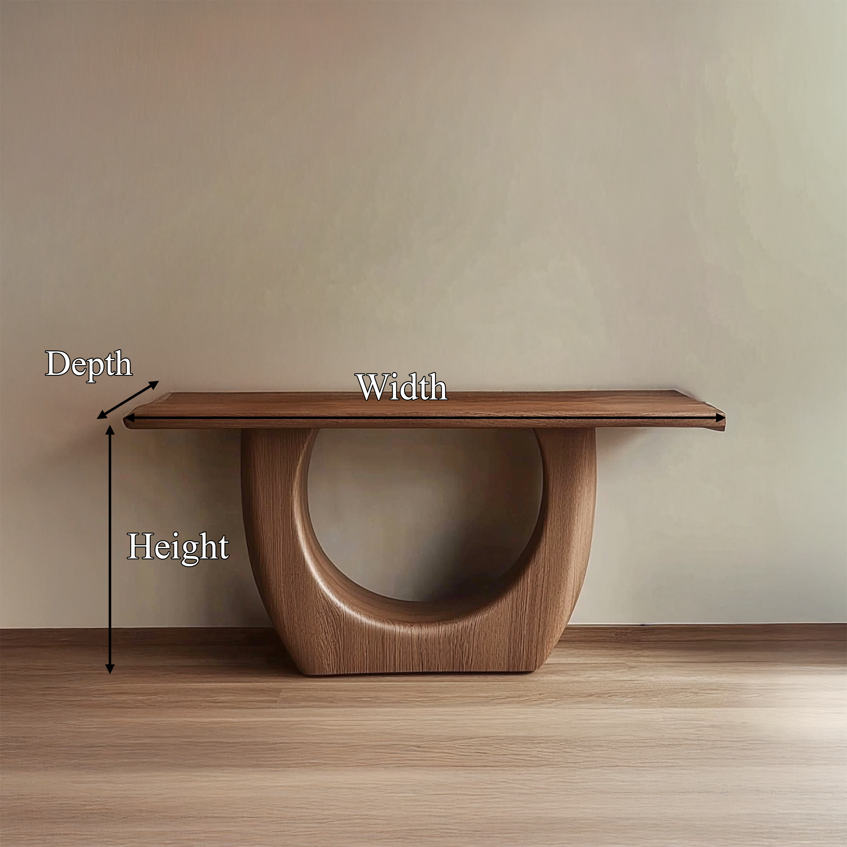 Sculptural Modern Console Table Living Room And Entryway SINLSACS429