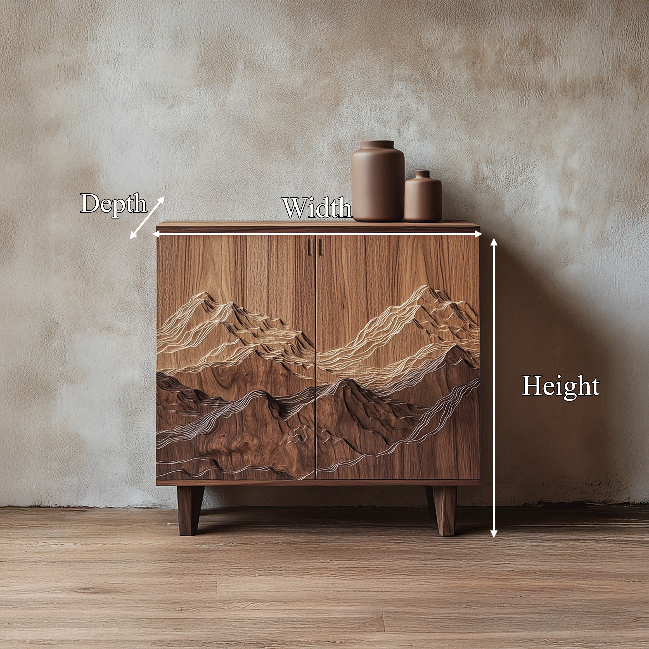 Organic Modern Side Storage Cabinet For Living Room SINLSASC356