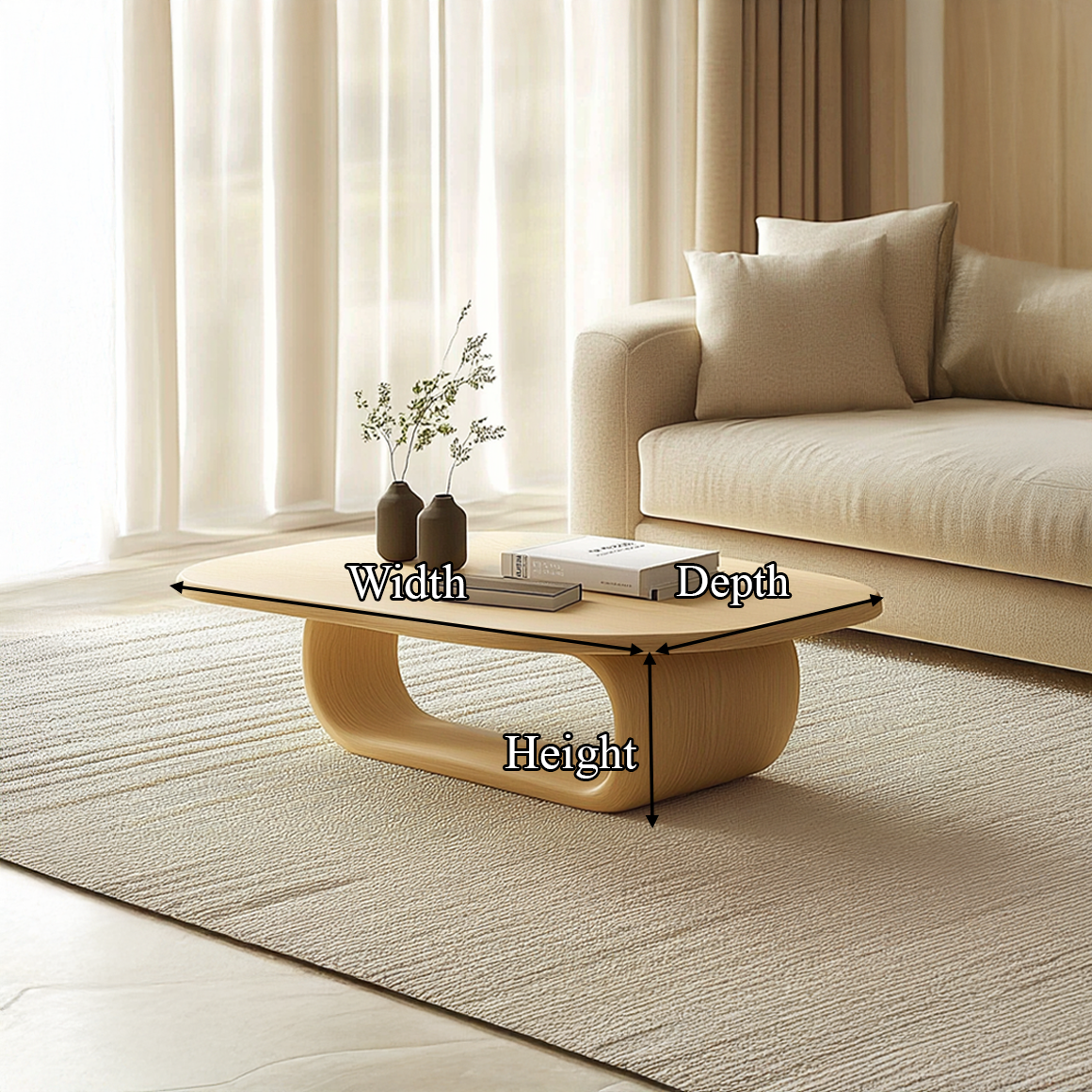 Mid Century Modern Coffee Table Small Apartment SINLSACF151