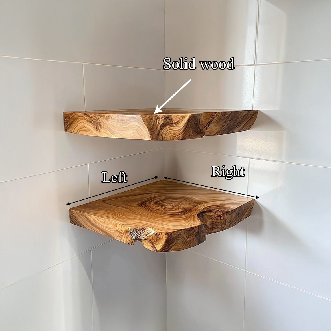 Rustic Corner Shelf For Living Room Wall Decor SINLSAFL336